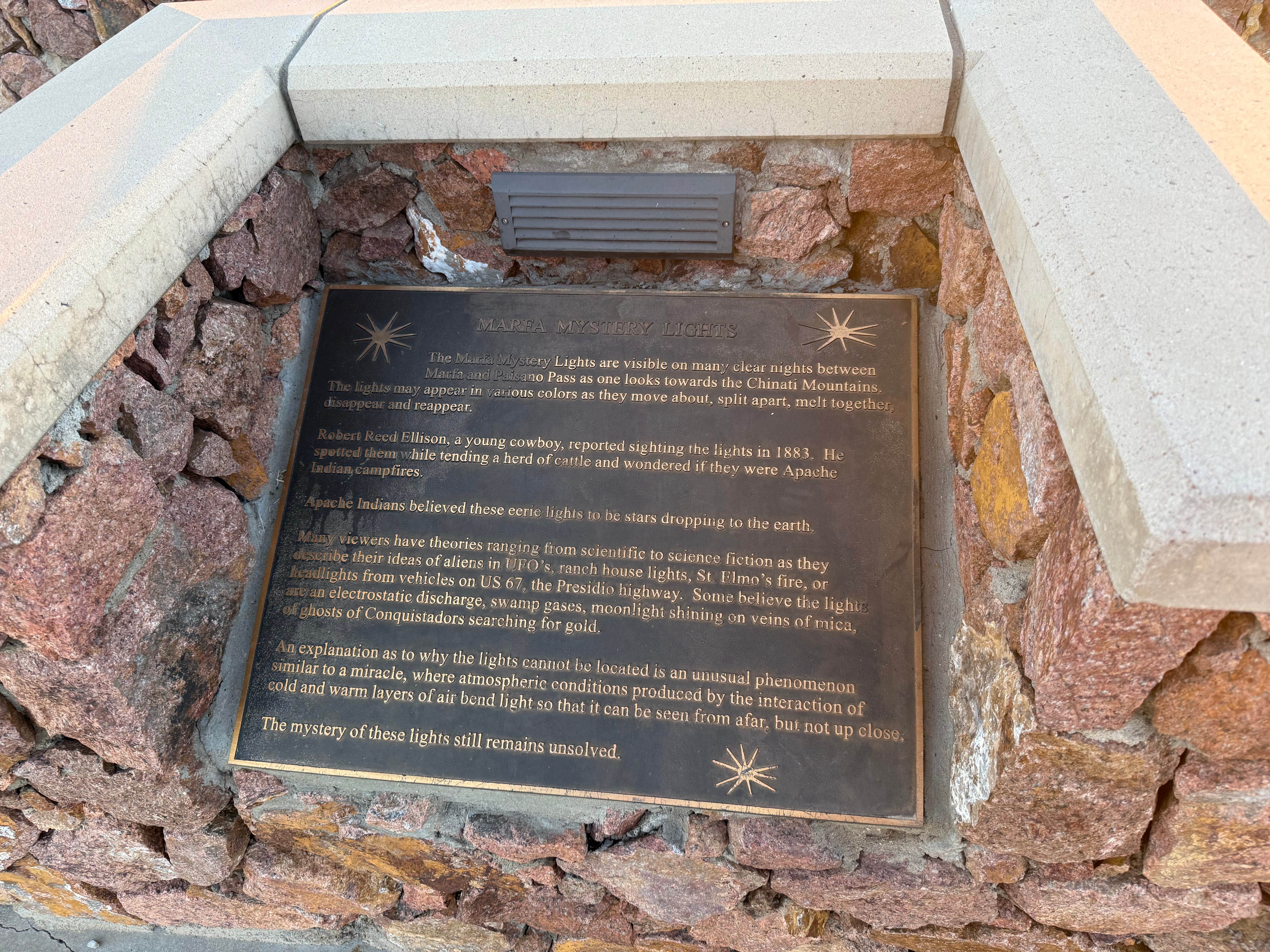 Marfa Lights Viewpoint Rest Area