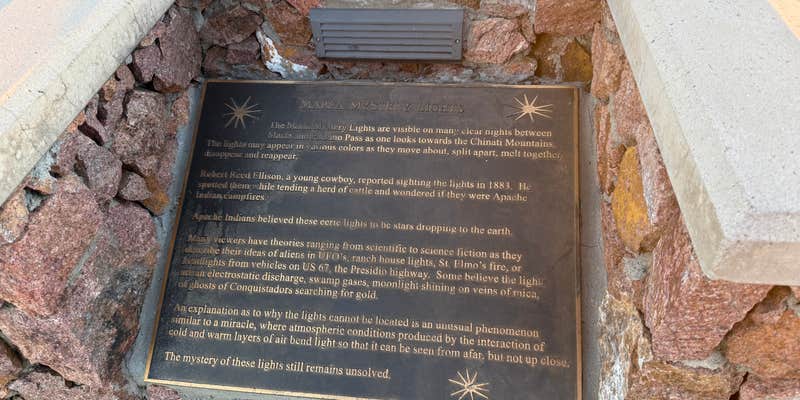 Camper submitted image from Marfa Lights Viewpoint Rest Area