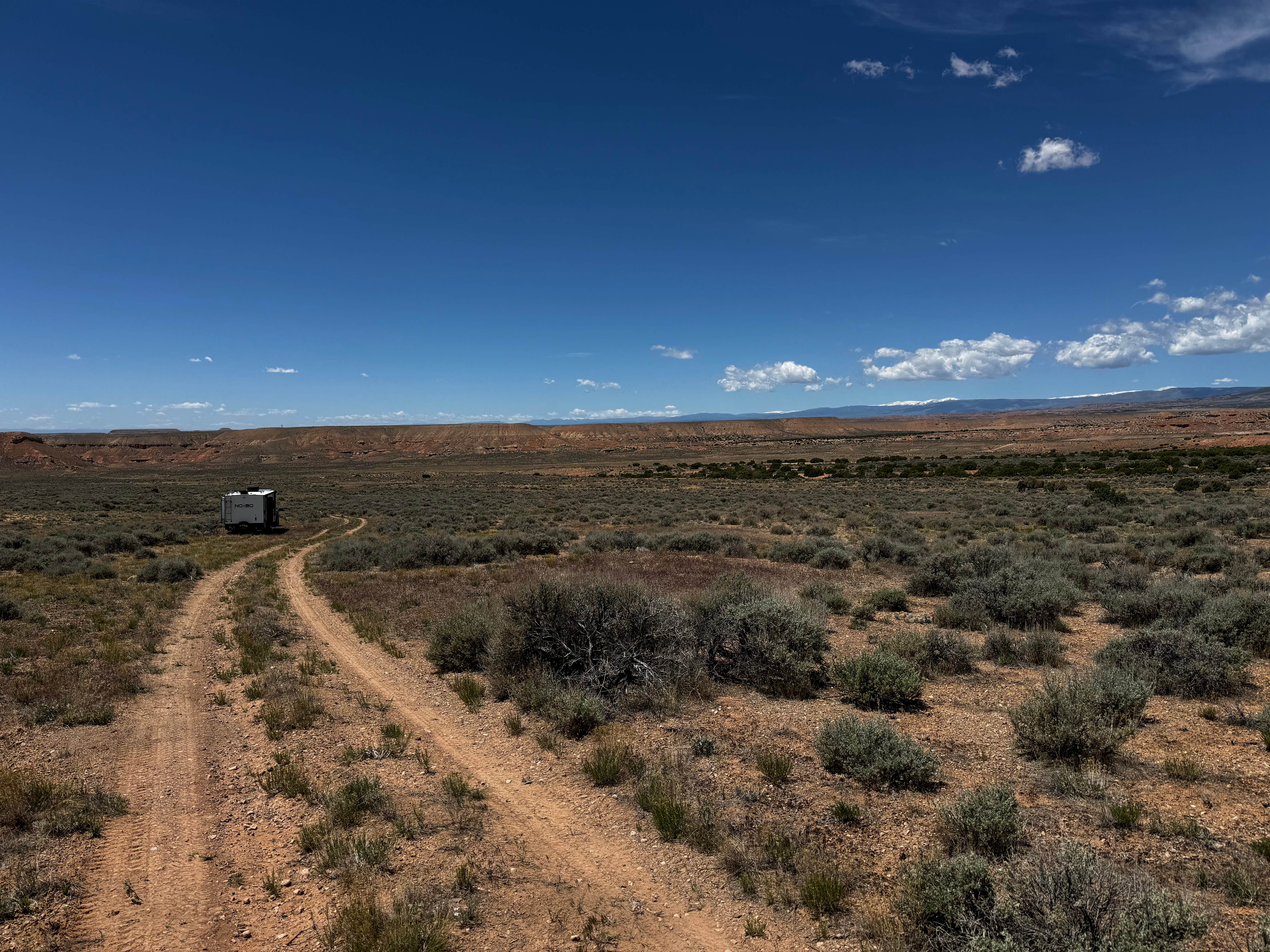 Michael M.'s photo of a dispersed camping area at McCoy Flats MTB Trailhead near Neola, UT