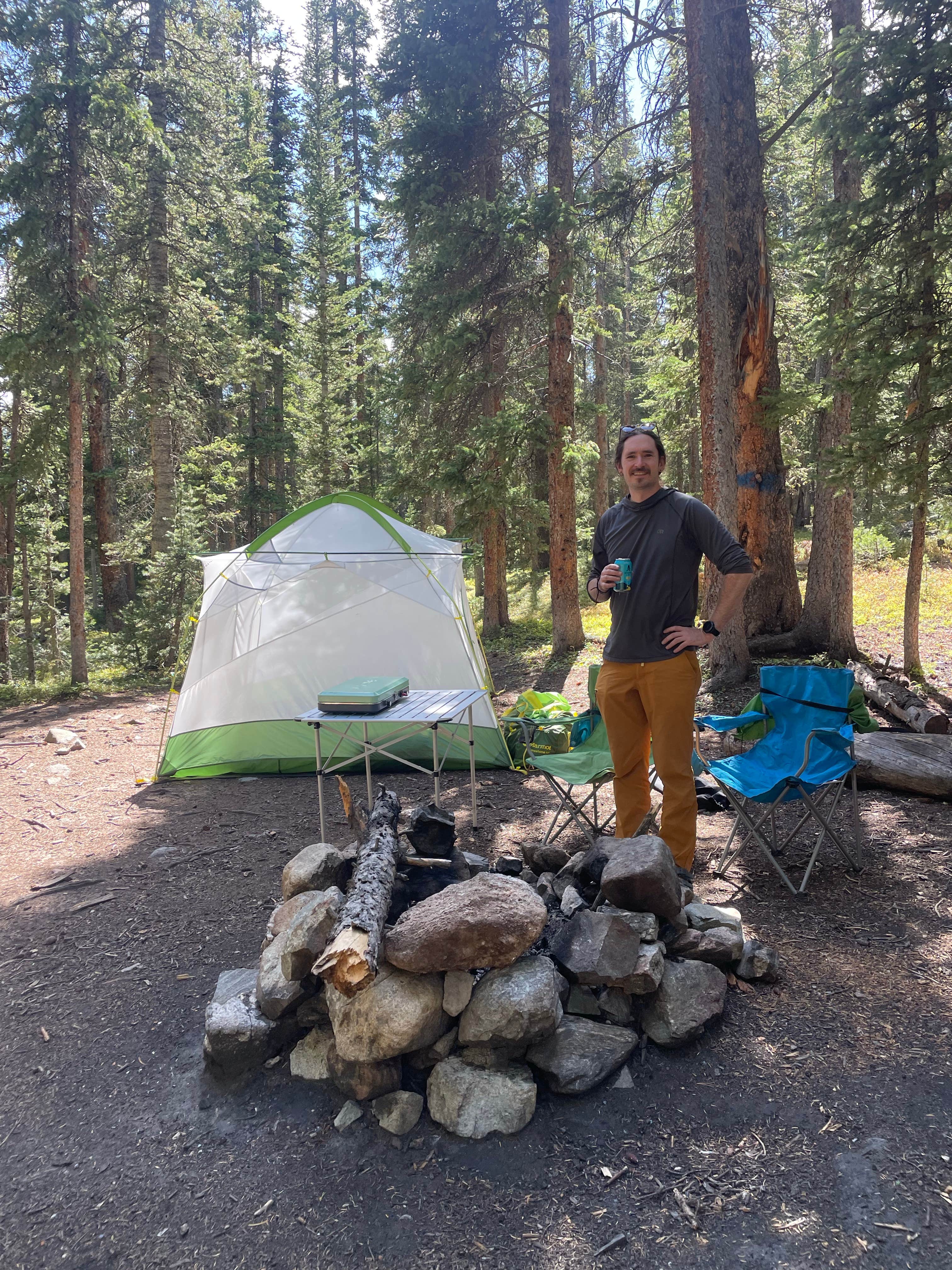 Brittany R.'s photo of tent camping at McCullough Gulch Designated Dispersed Camping near Minturn, CO