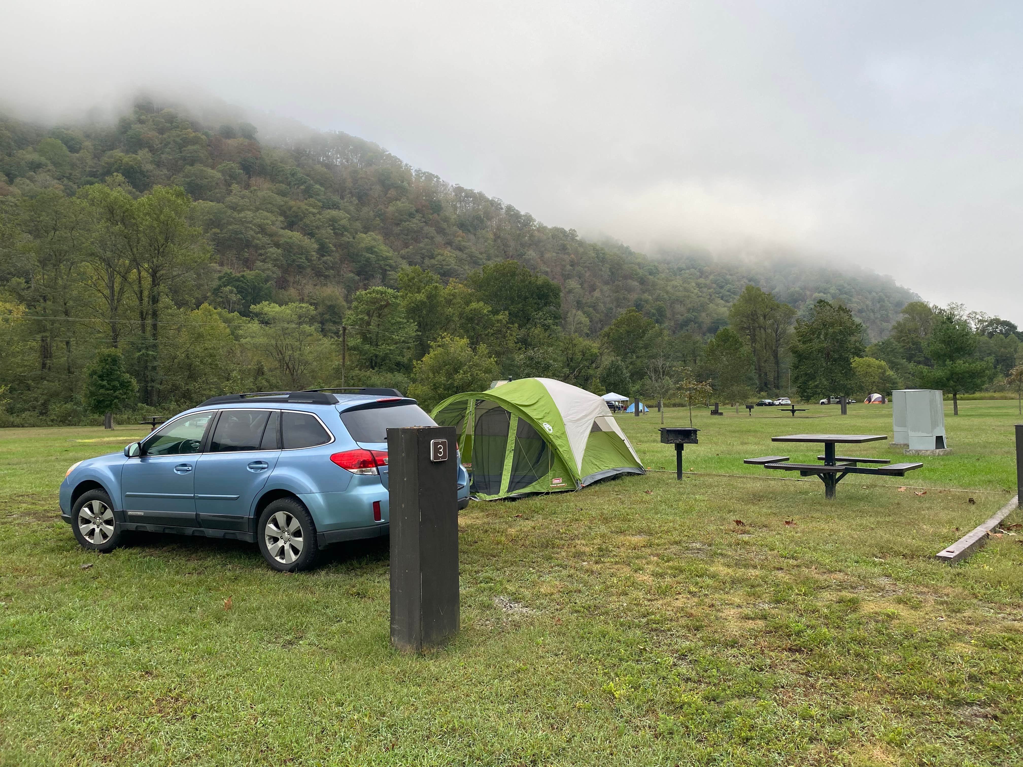 Casey L.'s photo of tent camping at Meadow Creek Campground — New River Gorge National Park and Preserve in West Virginia