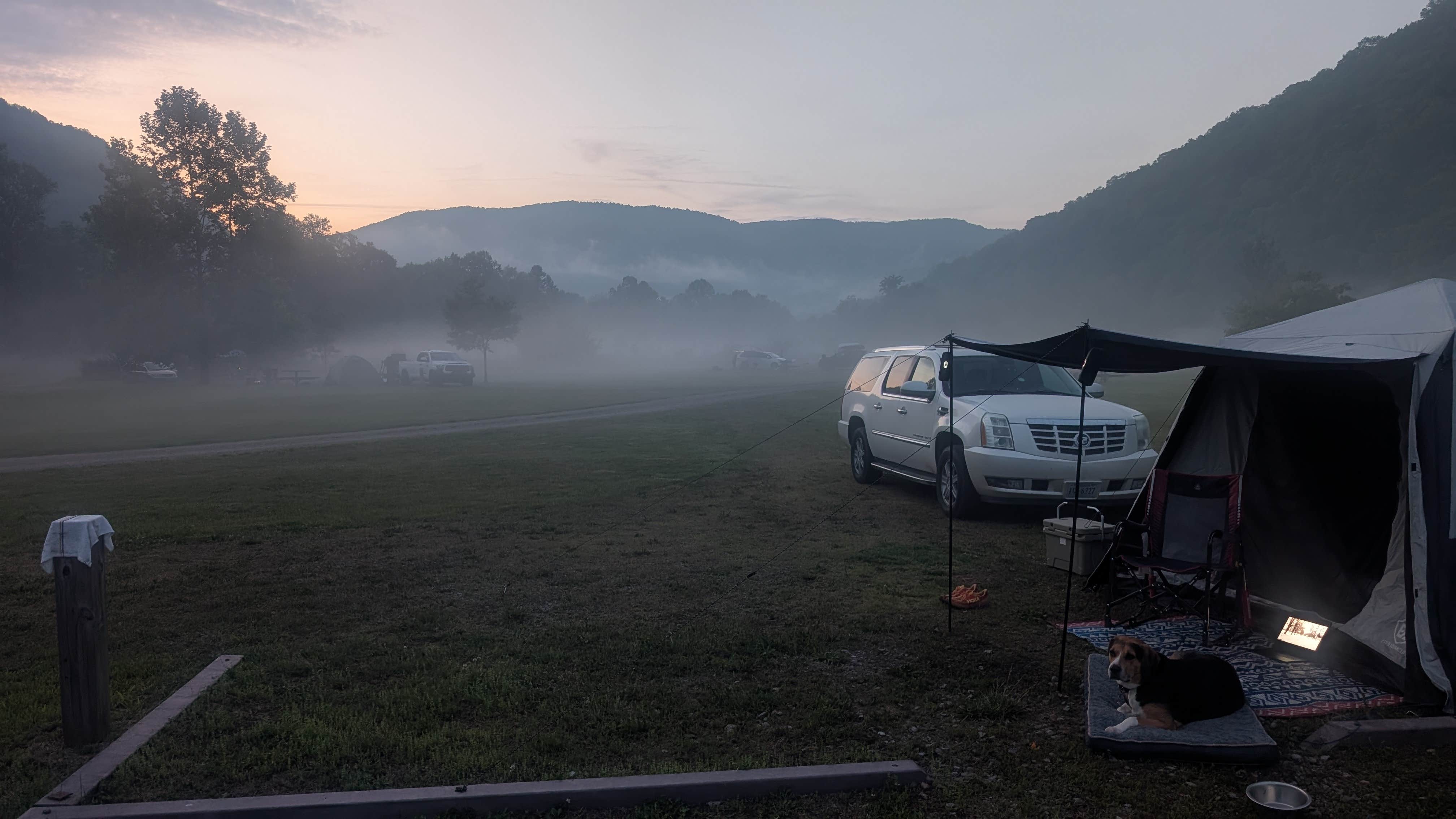 Eric G.'s photo of tent camping at Meadow Creek Campground — New River Gorge National Park and Preserve near Thurmond, WV