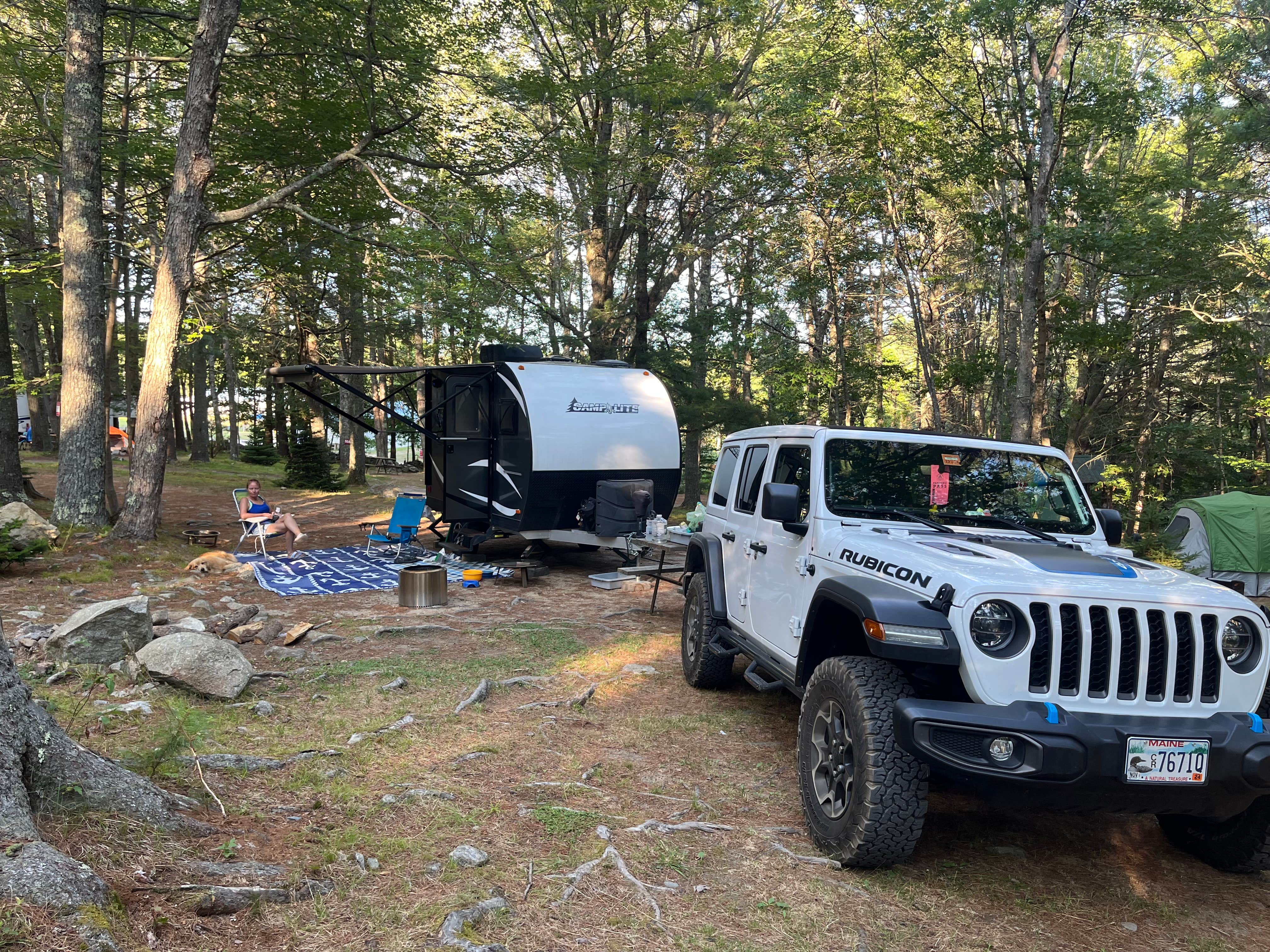 Daniel J.'s photo of camping with pets at Meadowbrook Camping near Woolwich, ME