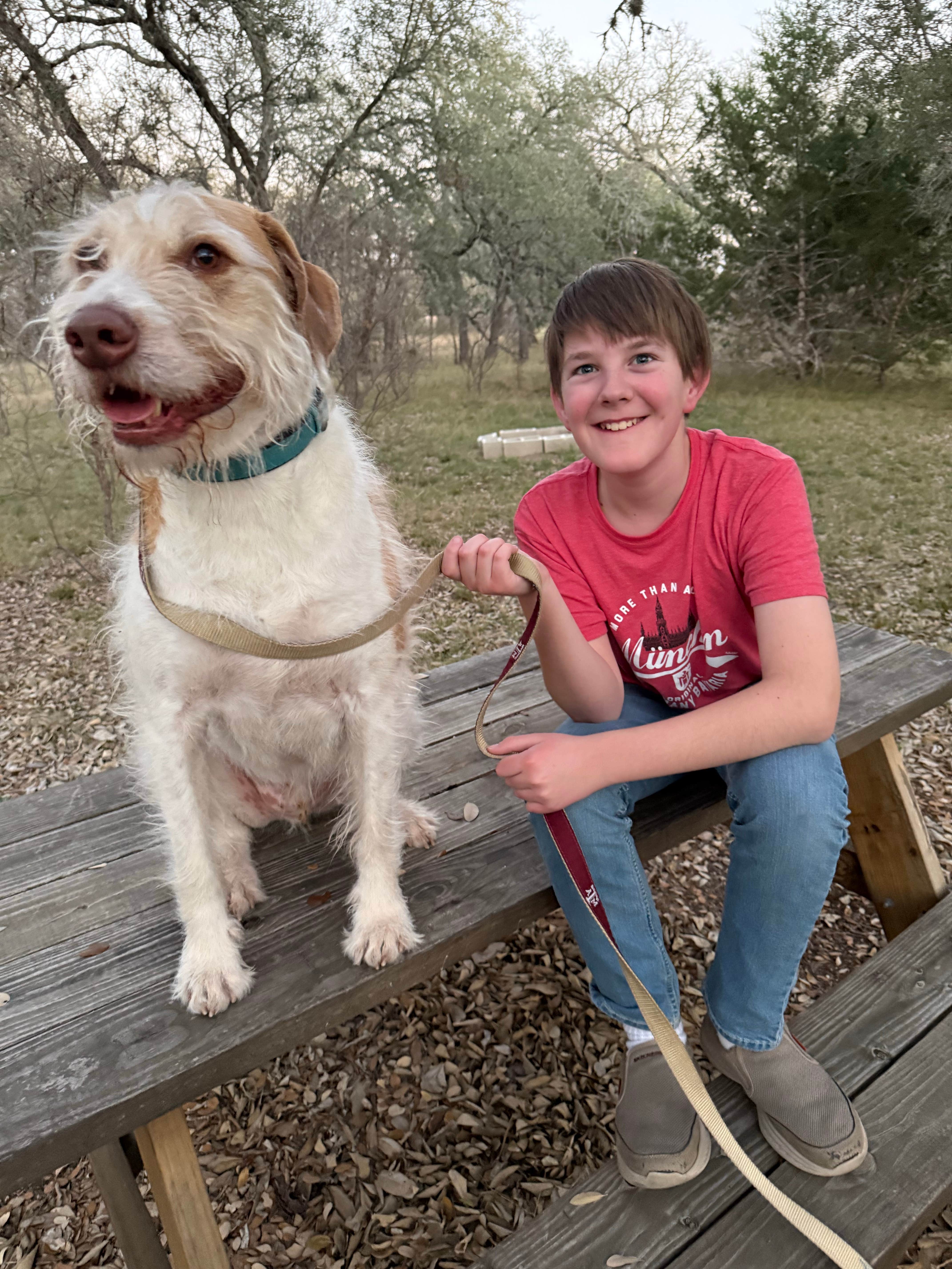 Neil T.'s photo of camping with pets at Memmie’s Farm near Boerne, TX