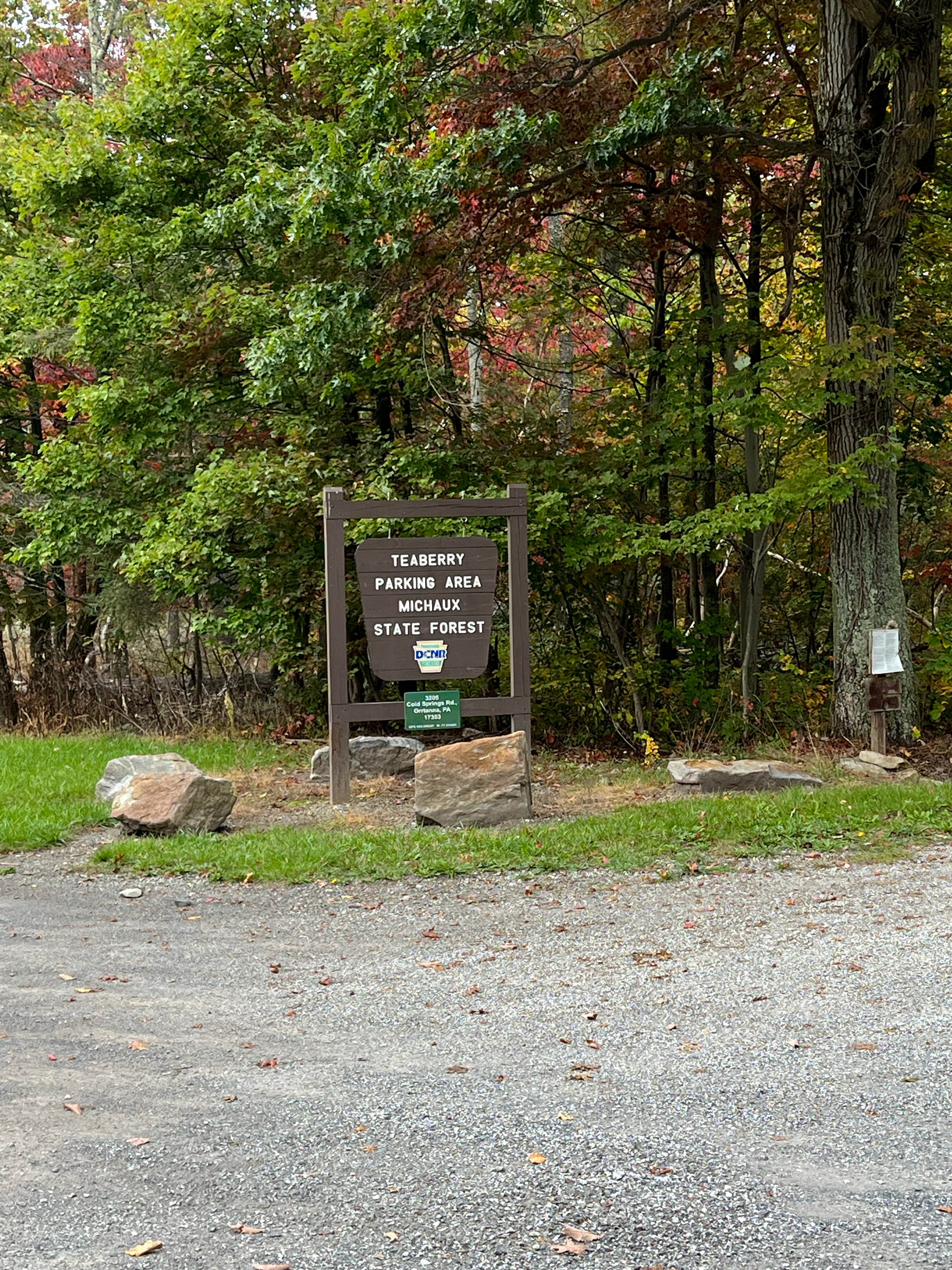 Camper-submitted photo at Teaberry Parking Area Campsites — Michaux State Forest near Lineboro, MD
