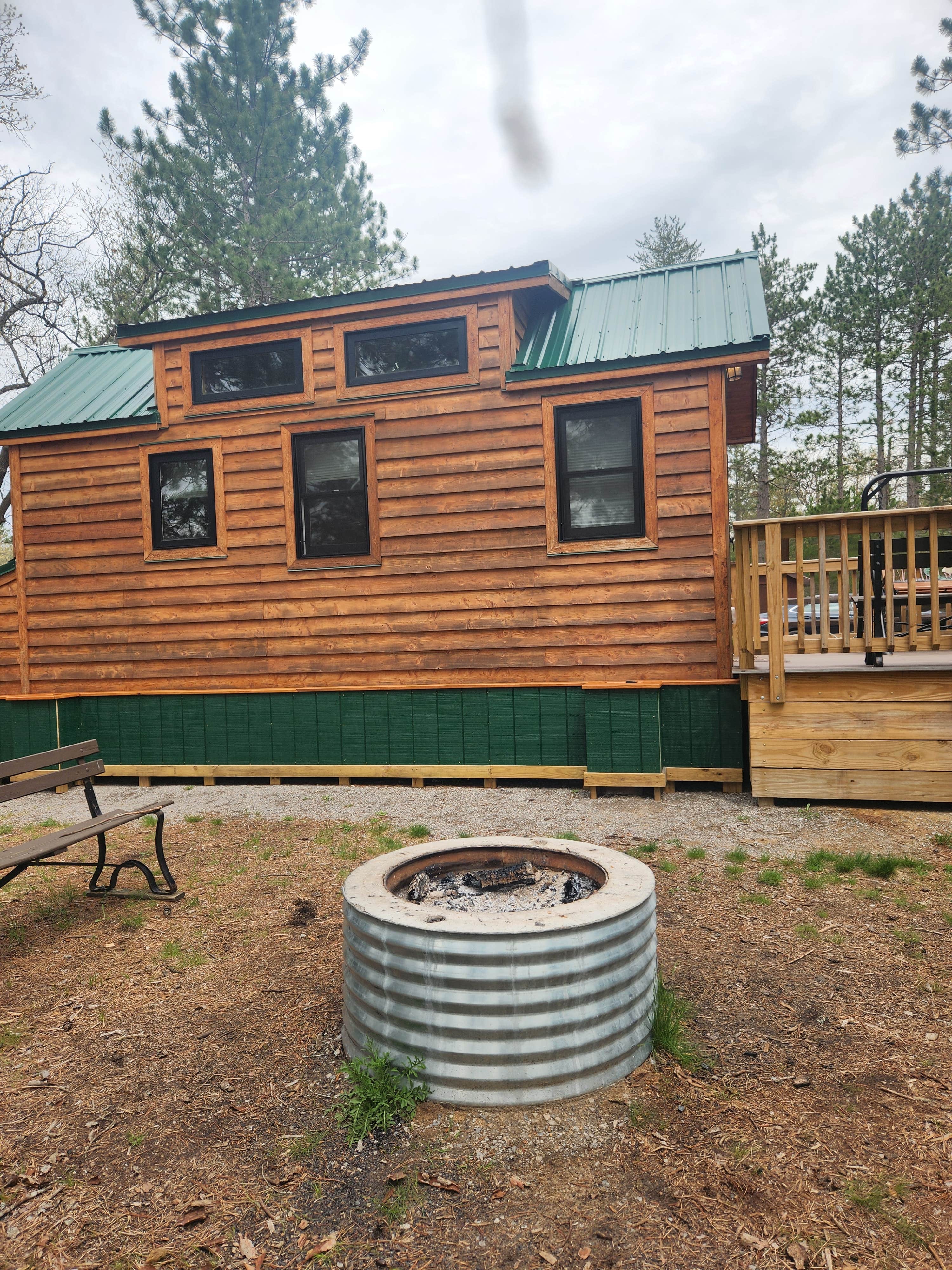 Lydia T.'s photo of glamping accommodations at Clear Lake State Park Campground near Curran, MI