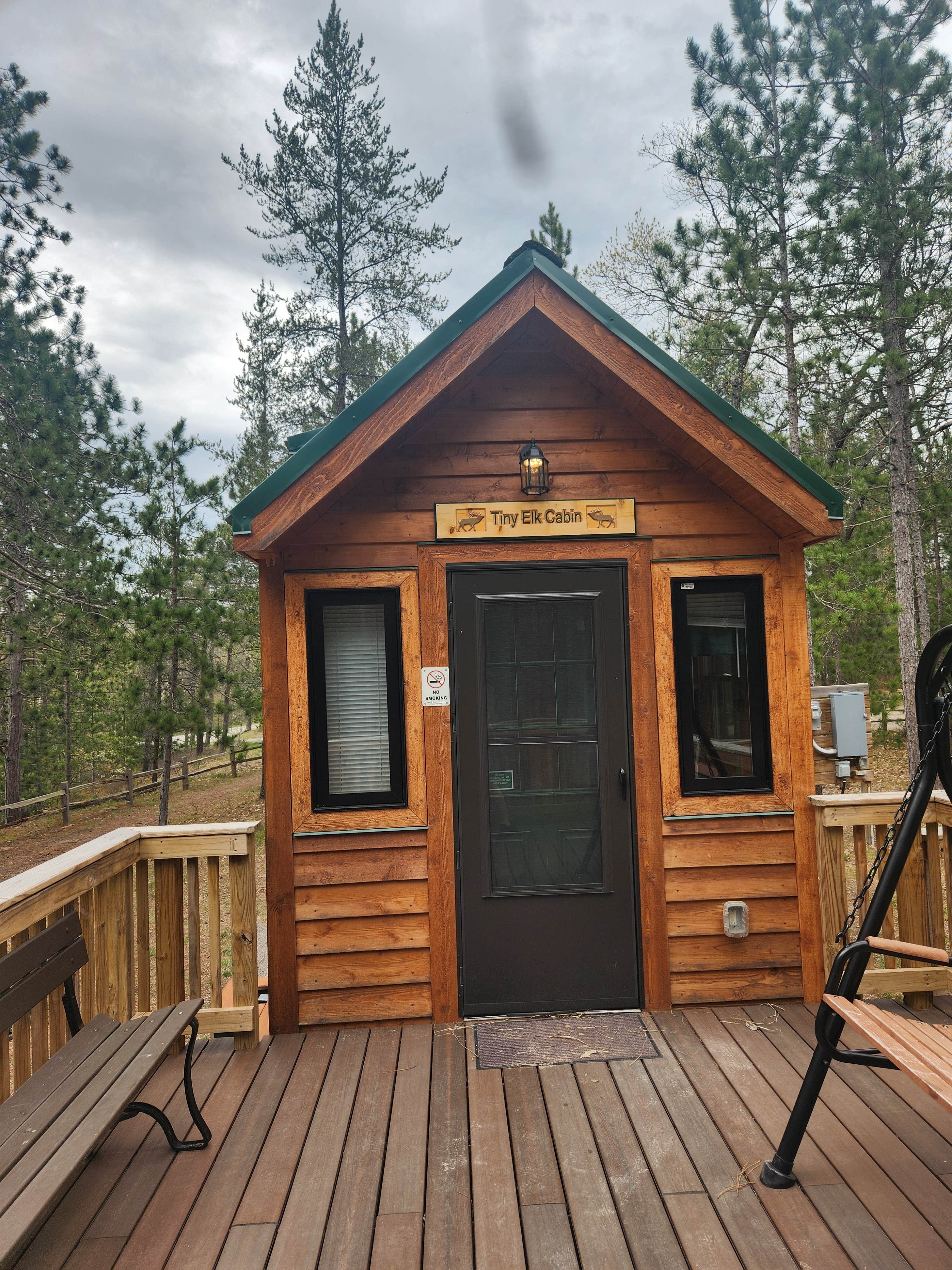 Lydia T.'s photo of a cabin at Clear Lake State Park Campground near Posen, MI