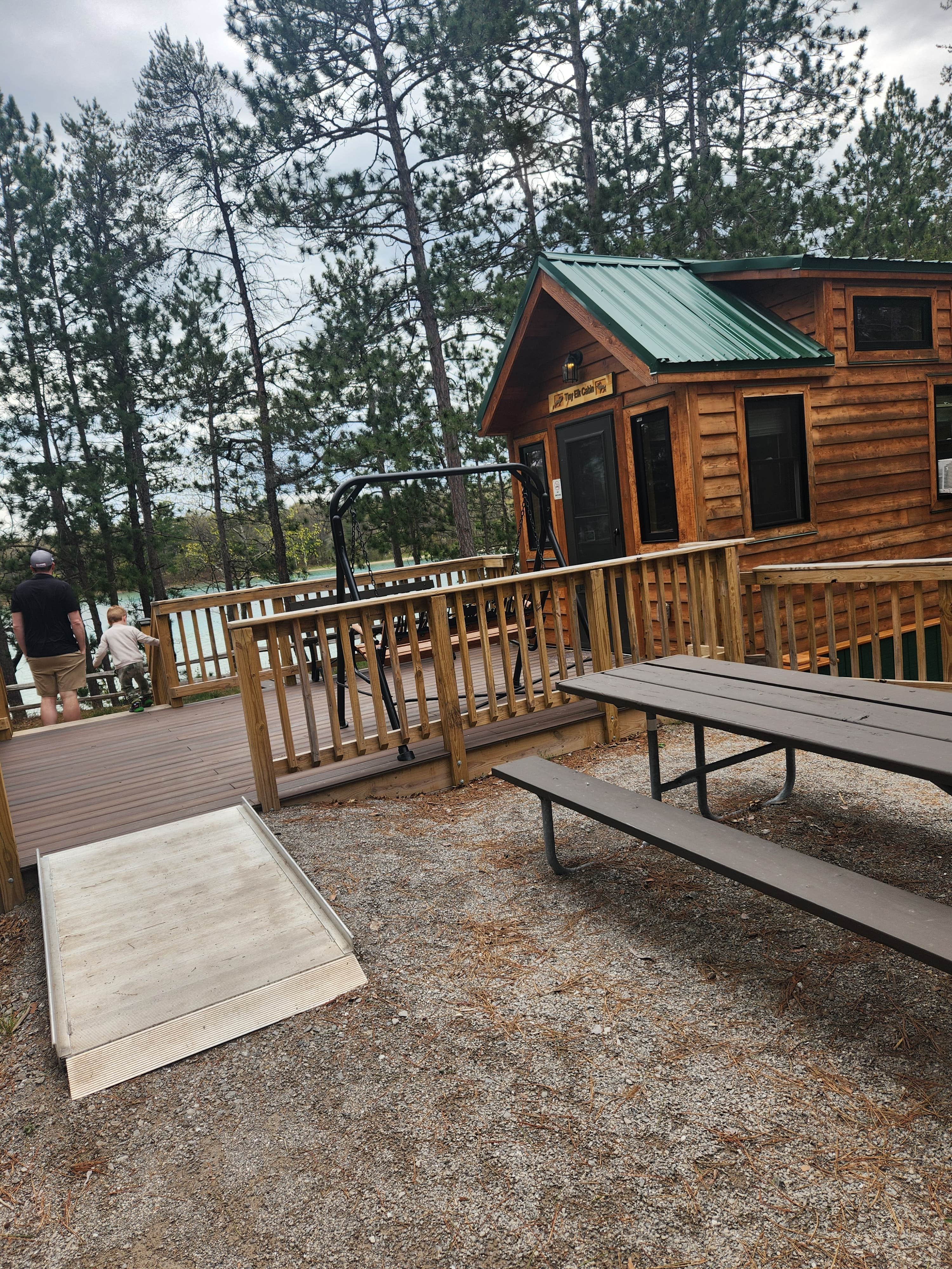 Lydia T.'s photo of a cabin at Clear Lake State Park Campground near Alanson, MI