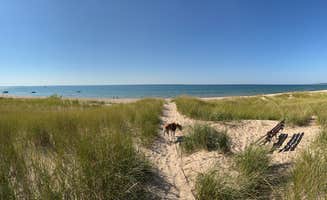 Hank G.'s photo of camping with pets at Mears State Park Campground near Pentwater, MI