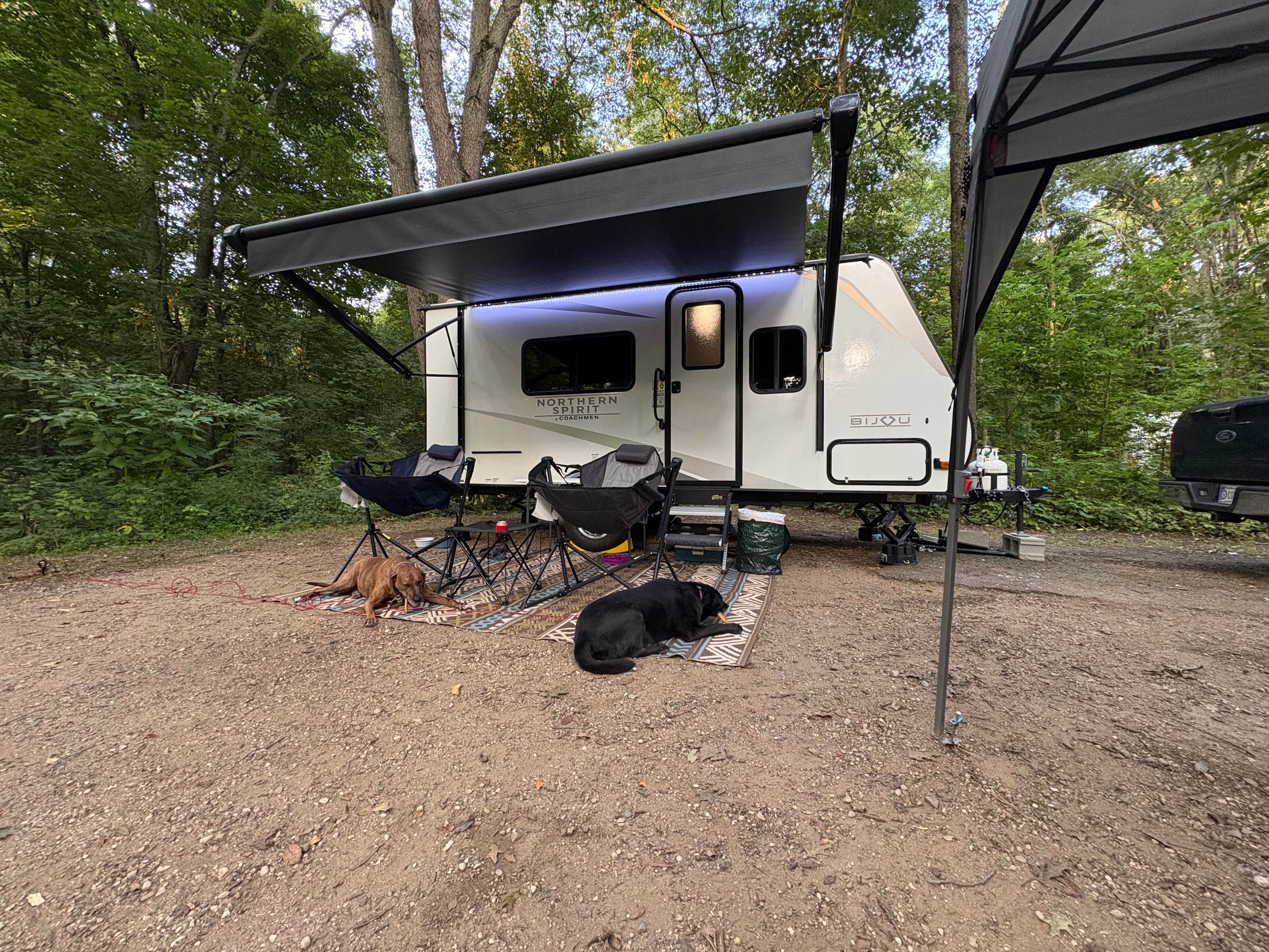 Bob B.'s photo of camping with pets at Fort Custer Recreation Area near Portage, MI