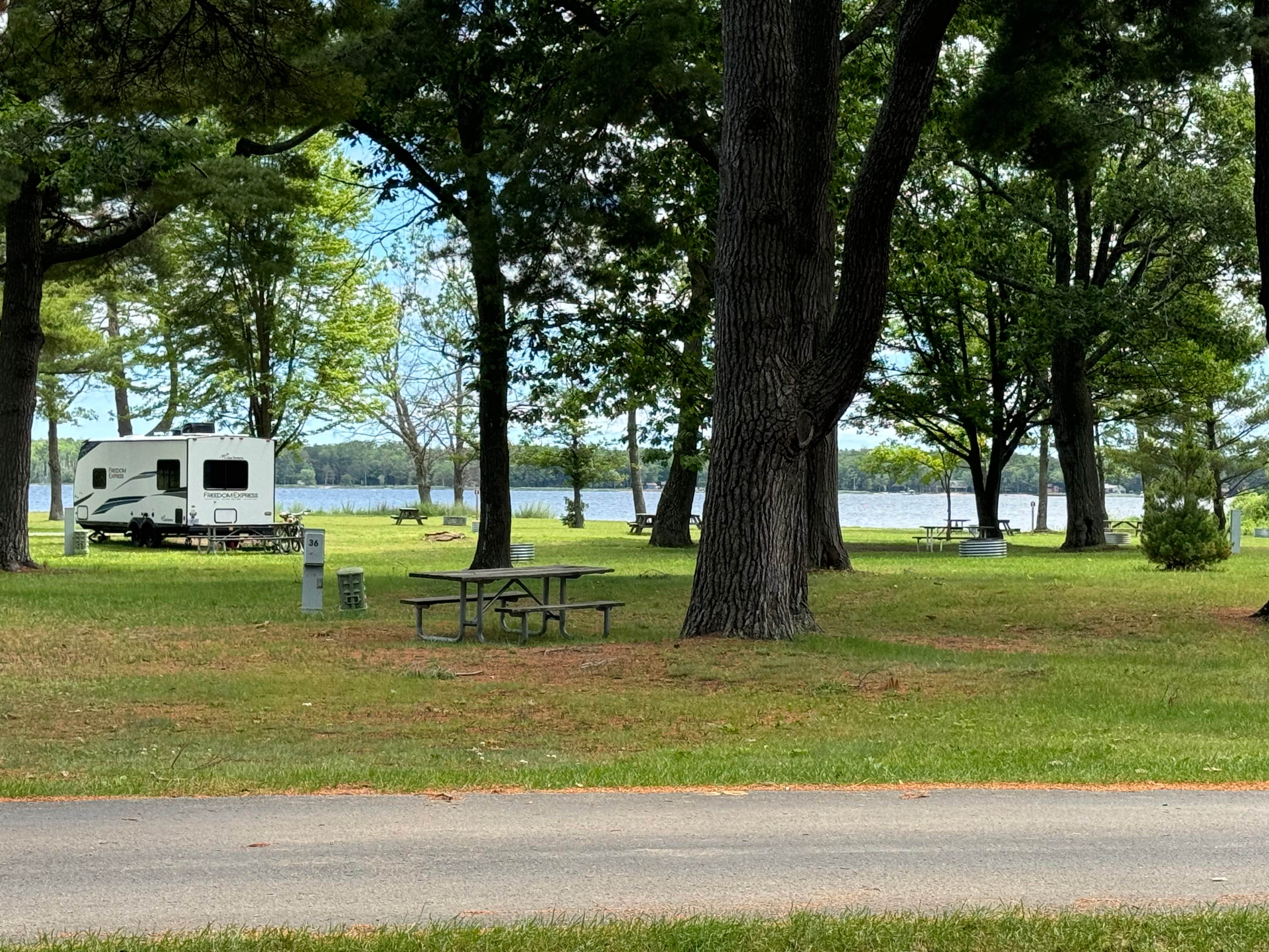 amy L.'s photo of rv camping at Gladstone Bay Campground near Nahma, MI