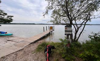 Gerard E.'s photo of camping with pets at Green Lake Rustic South — Interlochen State Park near Honor, MI