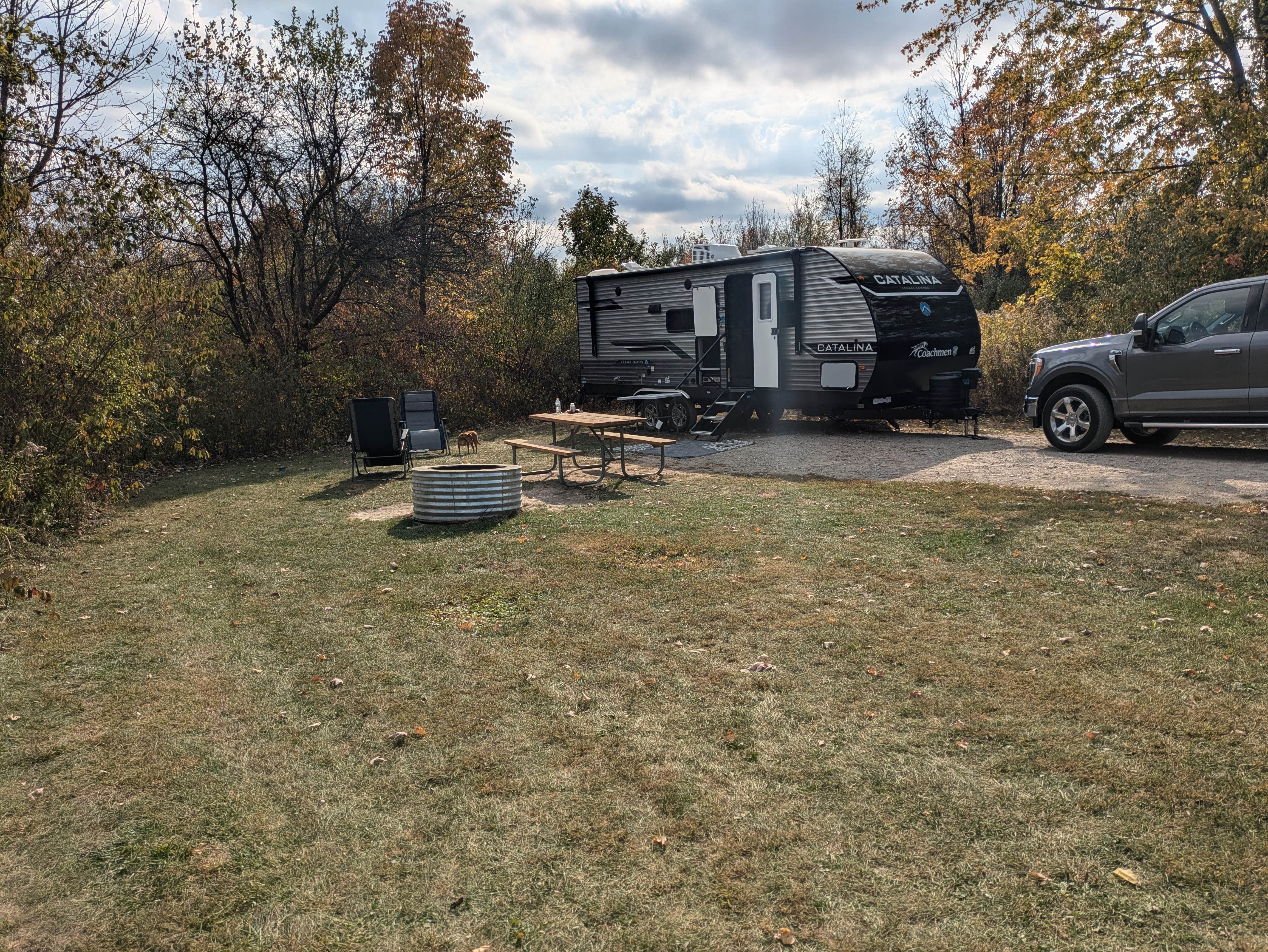 Wendy F.'s photo of camping with pets at Lake Hudson Recreation Area near Osseo, MI
