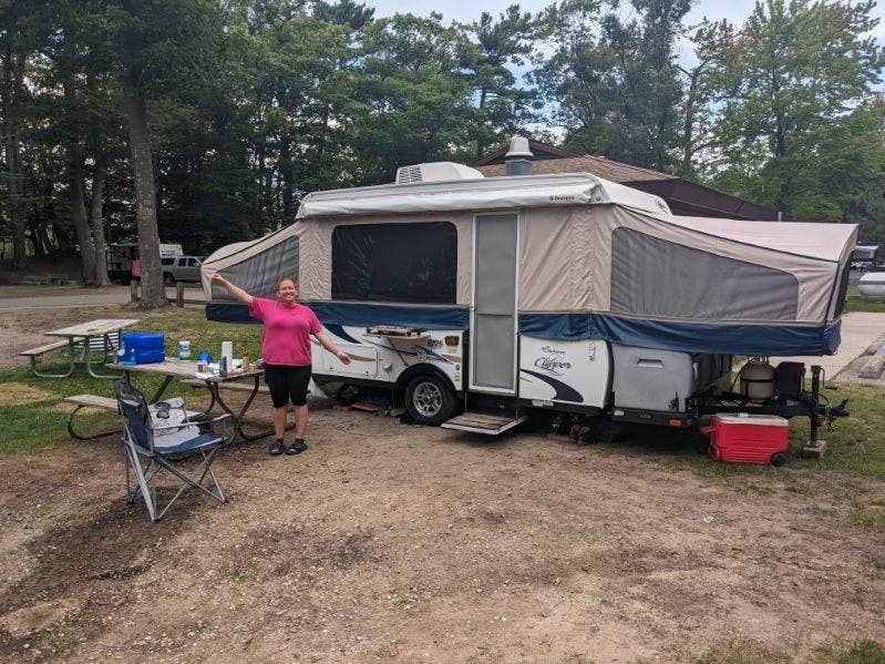 Julia A.'s photo of rv camping at Pines Campground — Ludington State Park near Manistee, MI