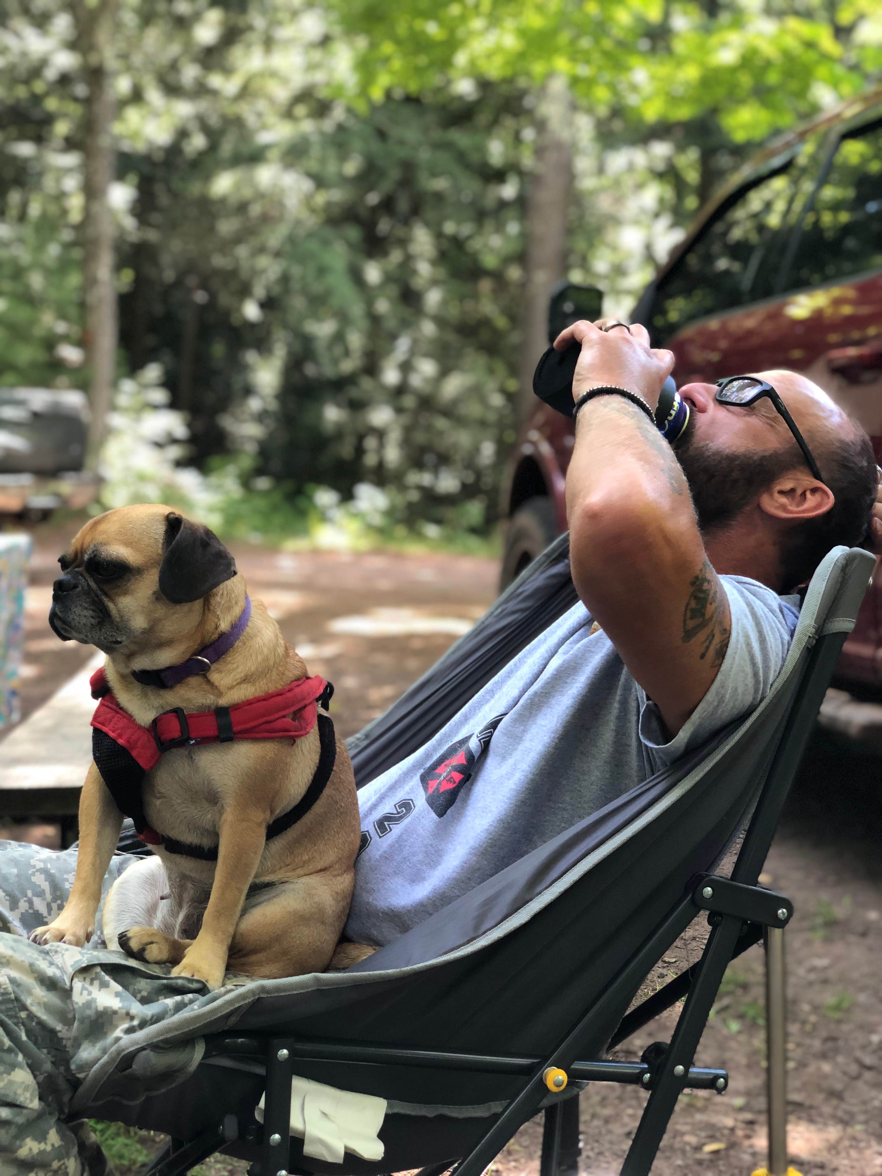 Susan H.'s photo of camping with pets at Ontonagon Township Park Campground near Keweenaw Bay, MI