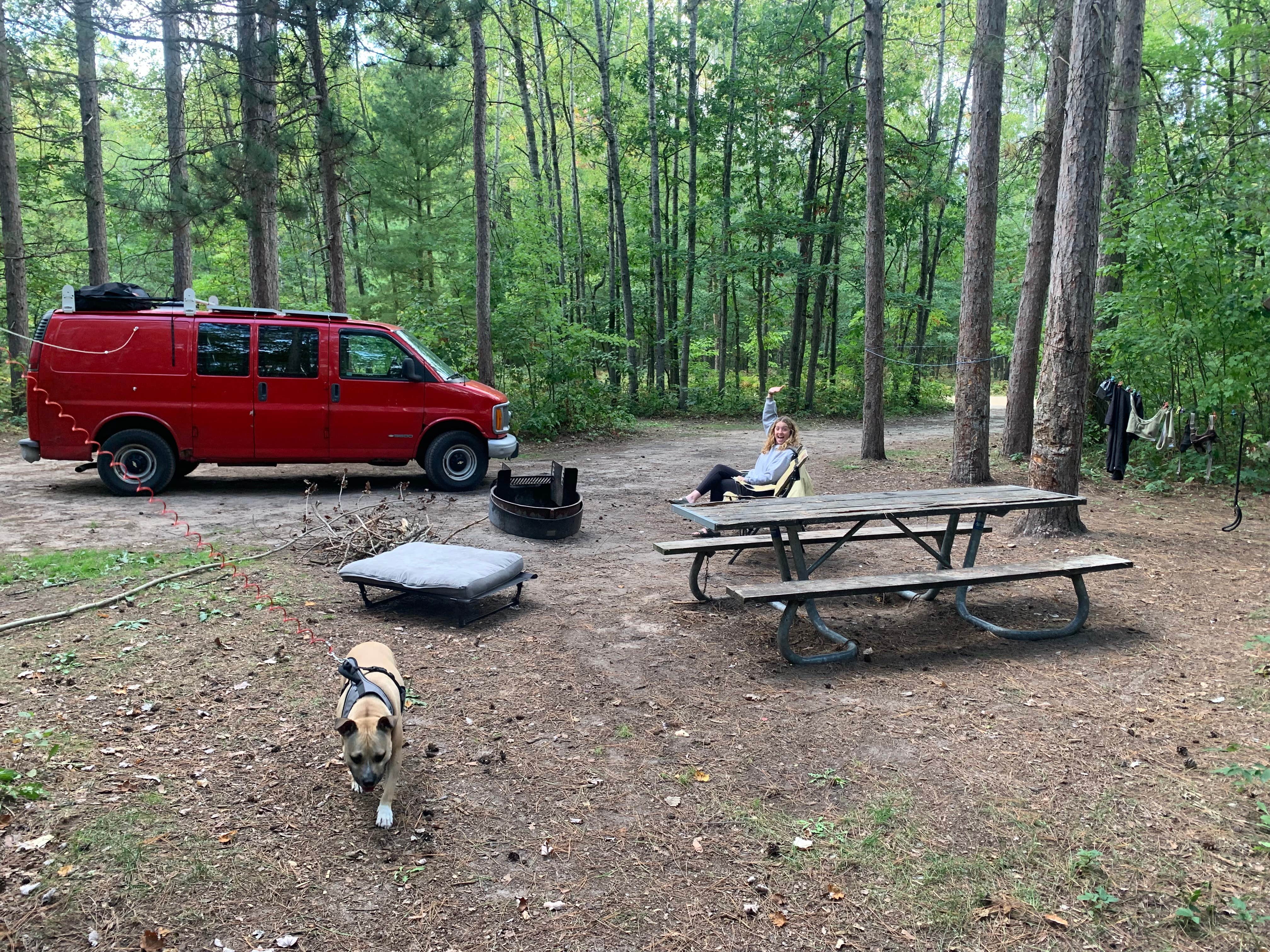 Hunter G.'s photo of camping with pets at Sulak Campground near Baldwin, MI
