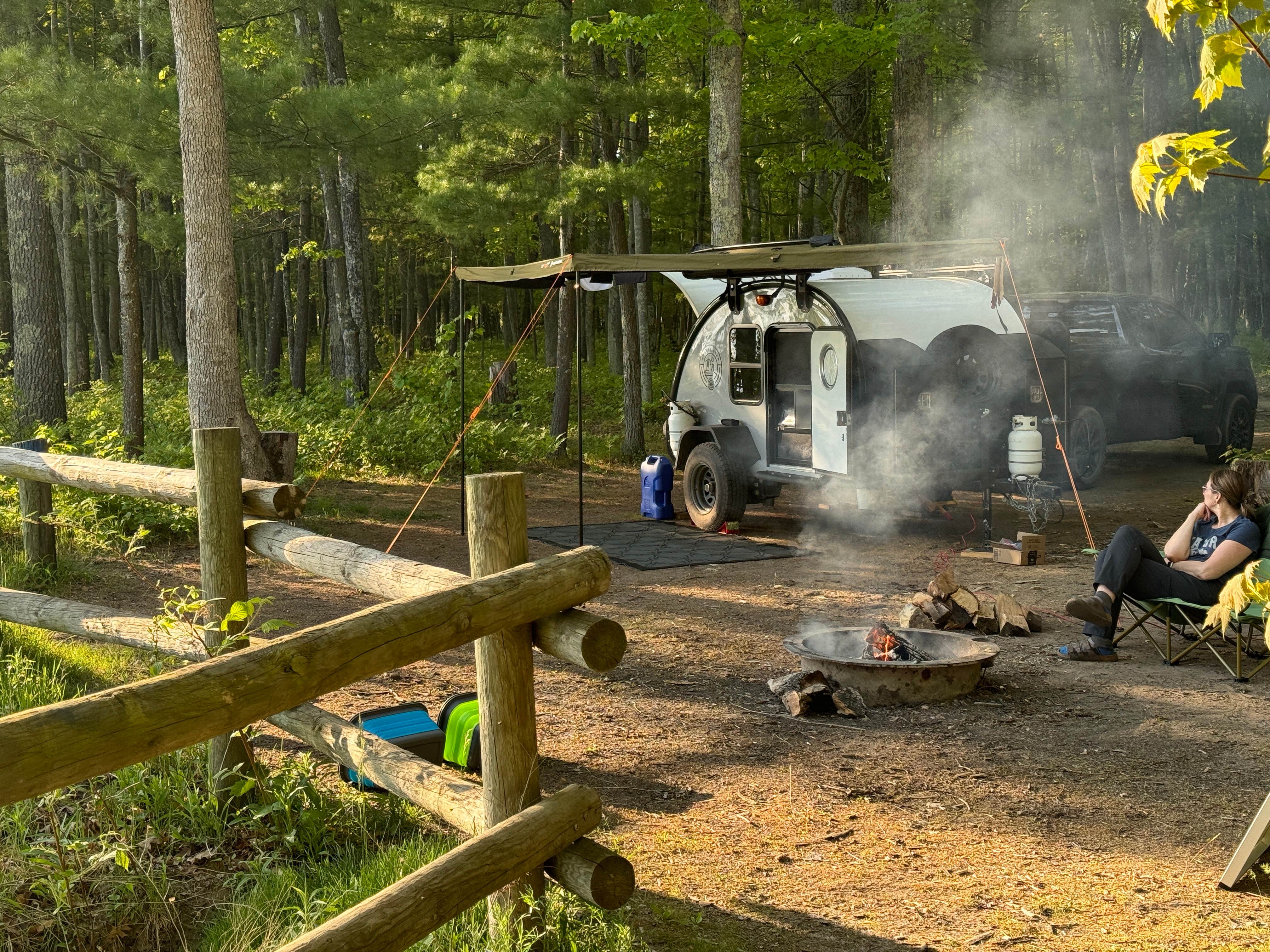 Camper-submitted photo at Upper Manistee River near Rapid River, MI