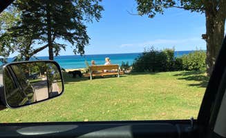 Roger W.'s photo of camping with pets at Woodland Park Campground near Pictured Rocks National Lakeshore