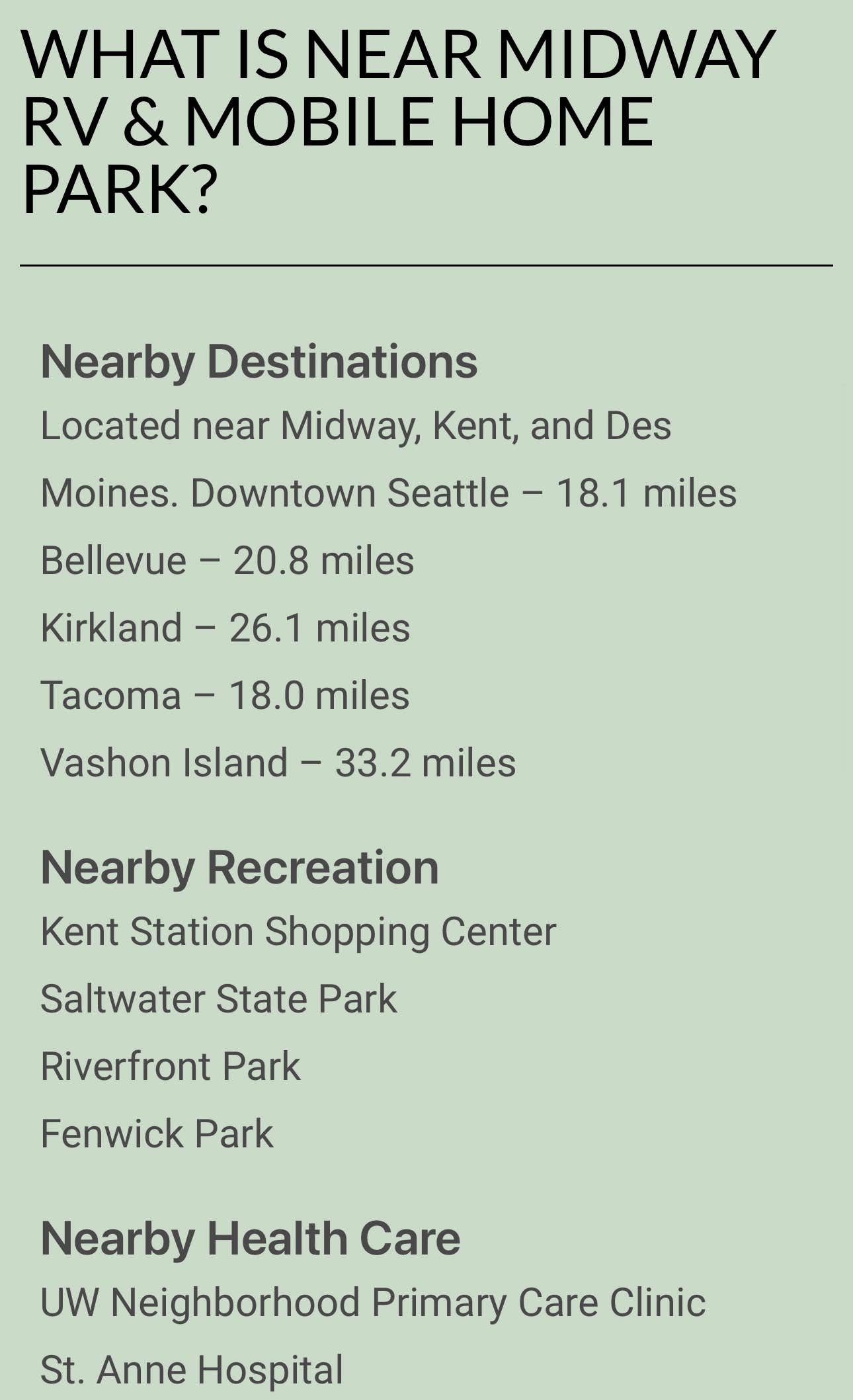 Camper-submitted photo at Midway Village RV Park near Orting, WA