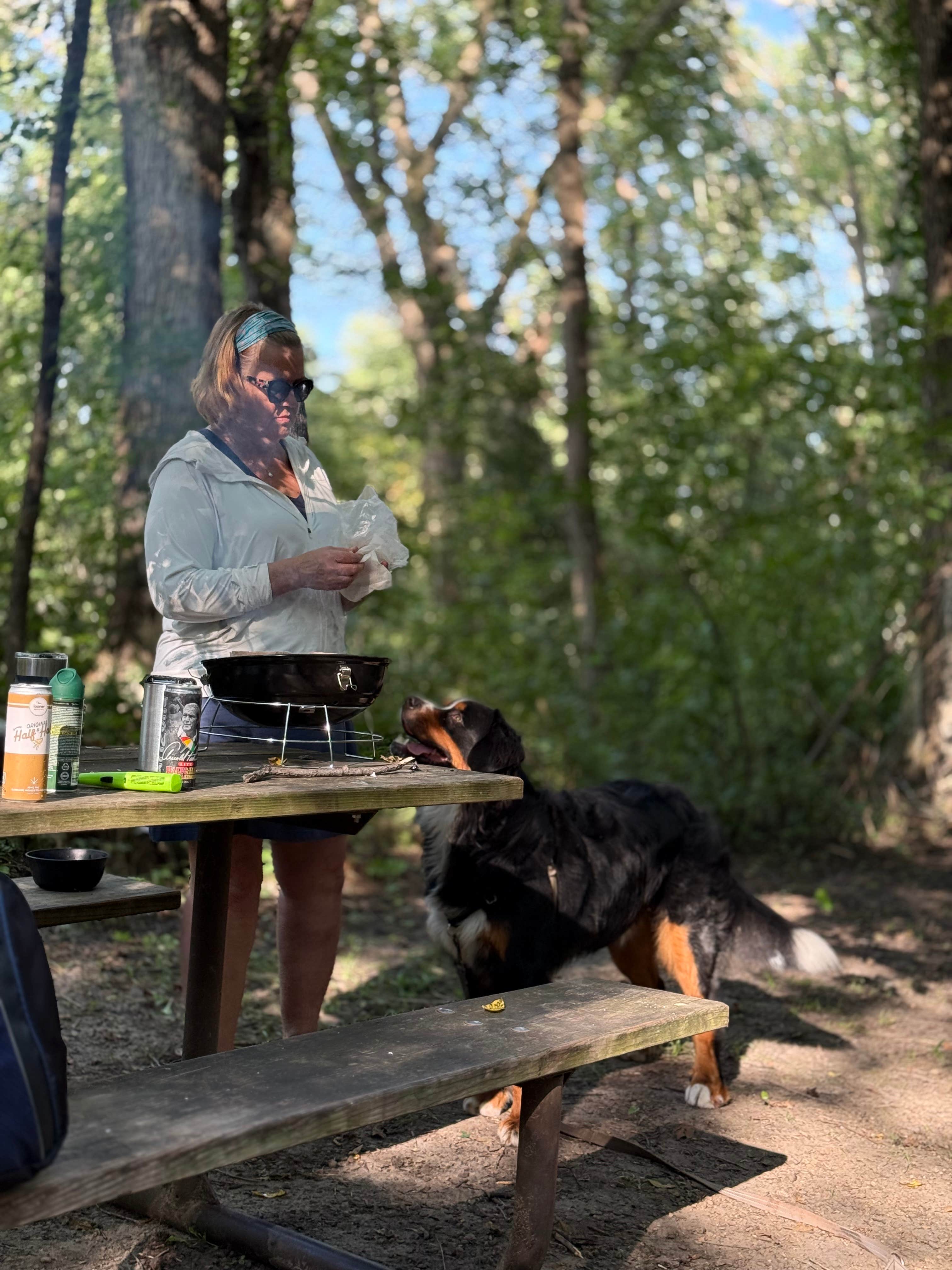 Thomas D.'s photo of camping with pets at Sakatah Lake State Park Campground near Nerstrand, MN