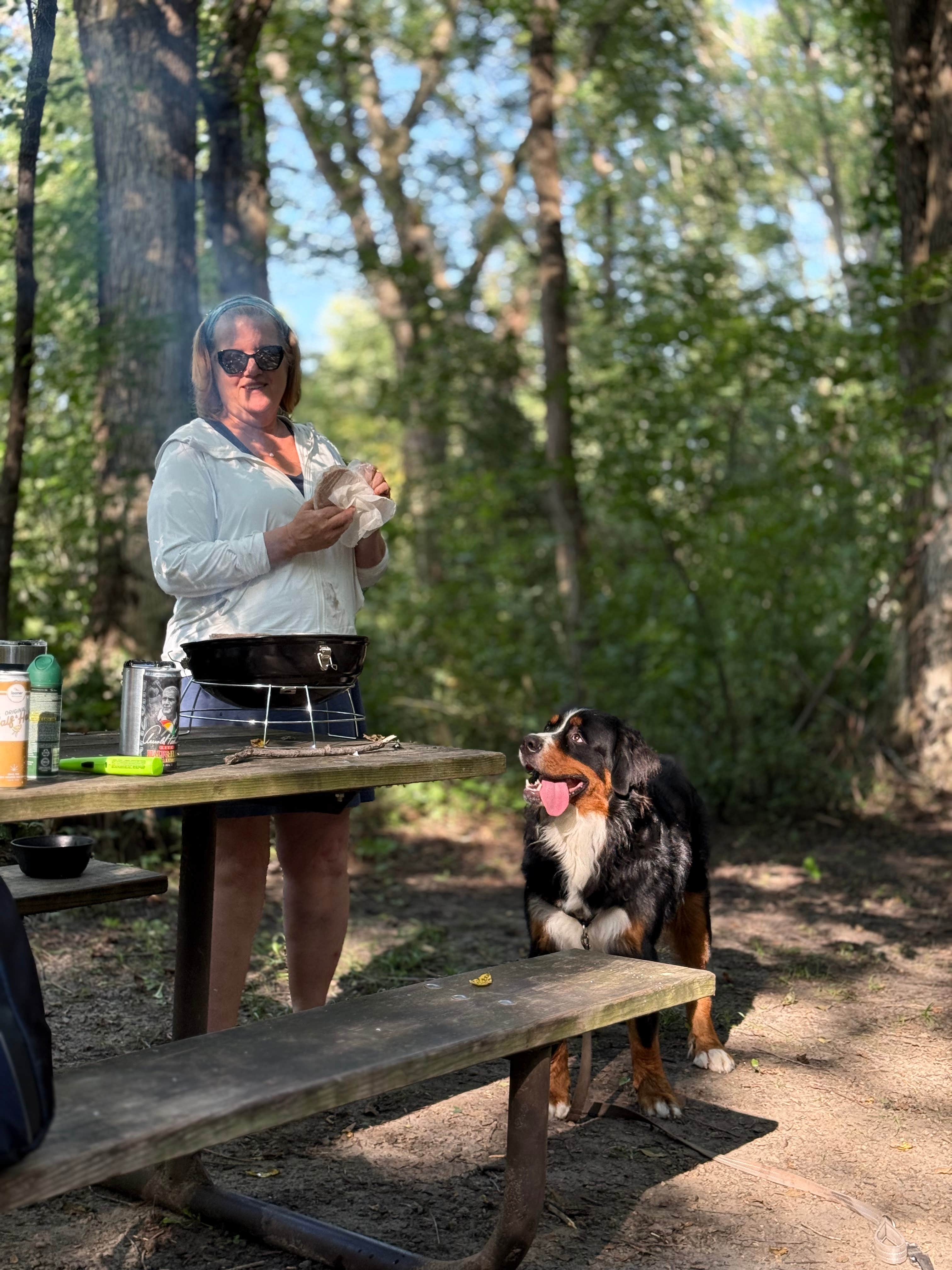 Thomas D.'s photo of camping with pets at Sakatah Lake State Park Campground near Blue Earth, MN