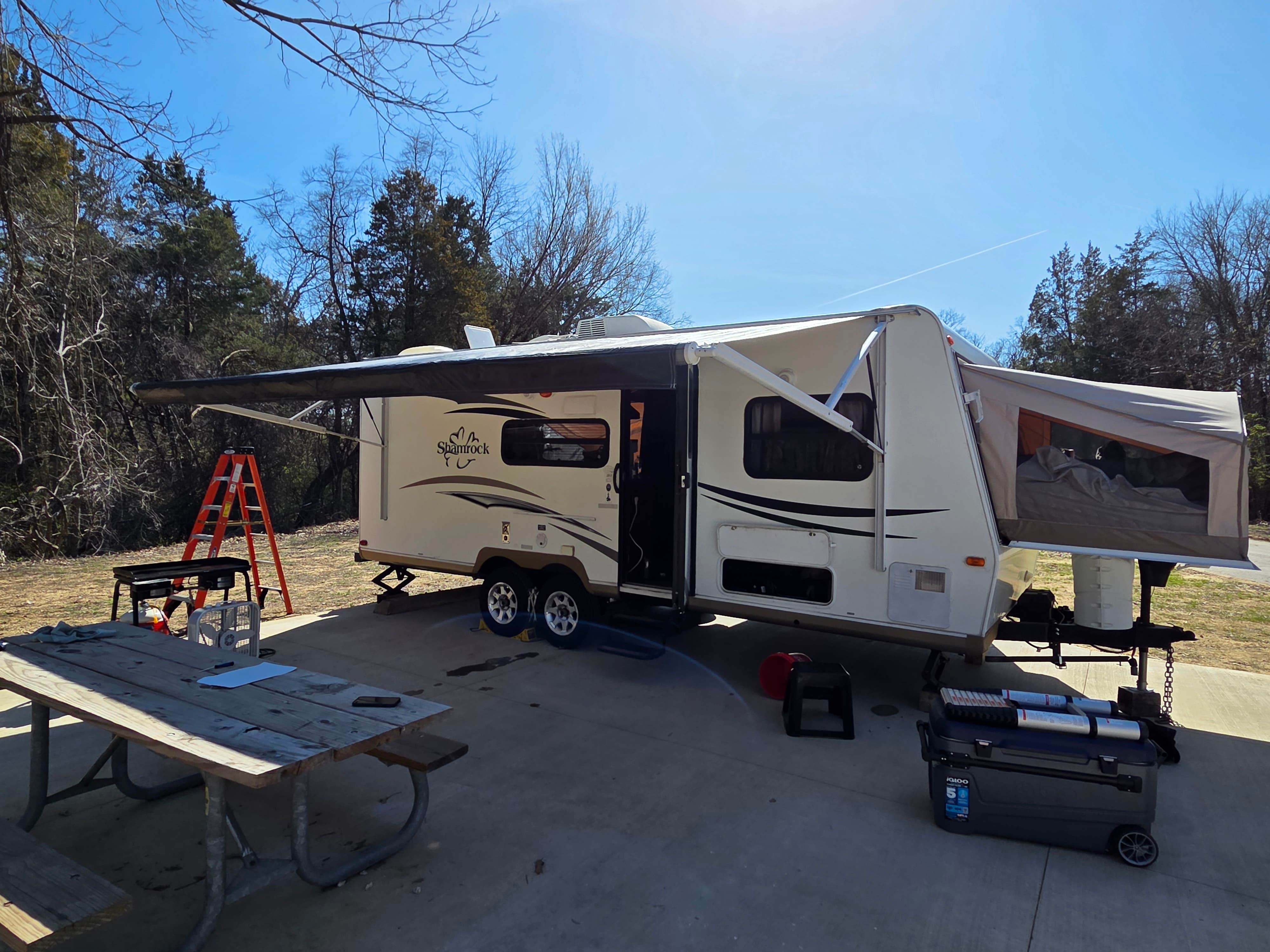 Angie A.'s photo of rv camping at Dr. Edmund A. Babler Memorial State Park Campground near Alton, IL