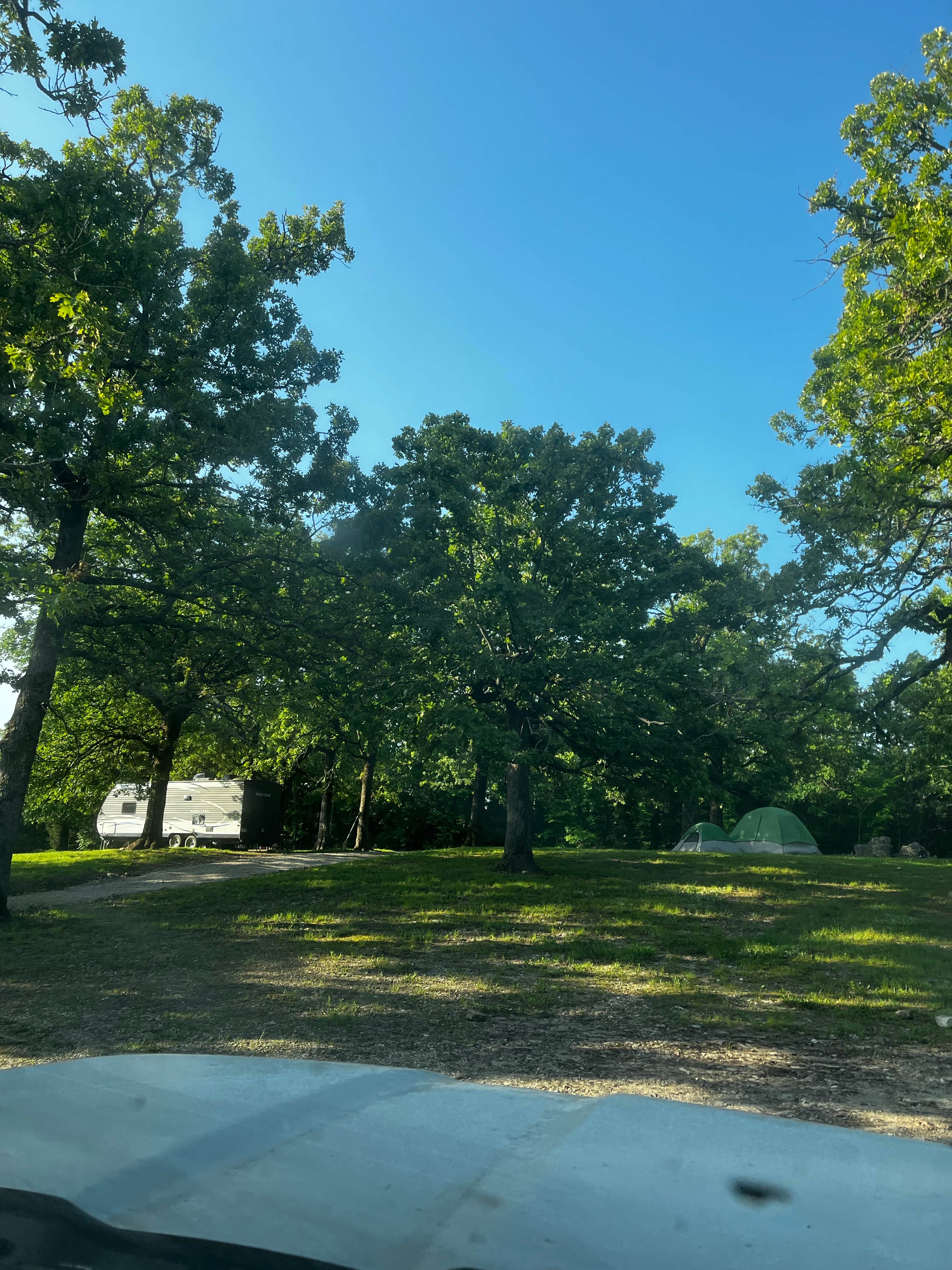 Stephanie W.'s photo of tent camping at Drury-Mincy Conservation Area in Missouri
