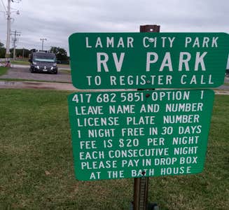 Camper-submitted photo from Lamar City Park