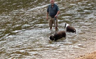 Joel R.'s photo of camping with pets at Round Spring Campground — Ozark National Scenic Riverway near Hartshorn, MO