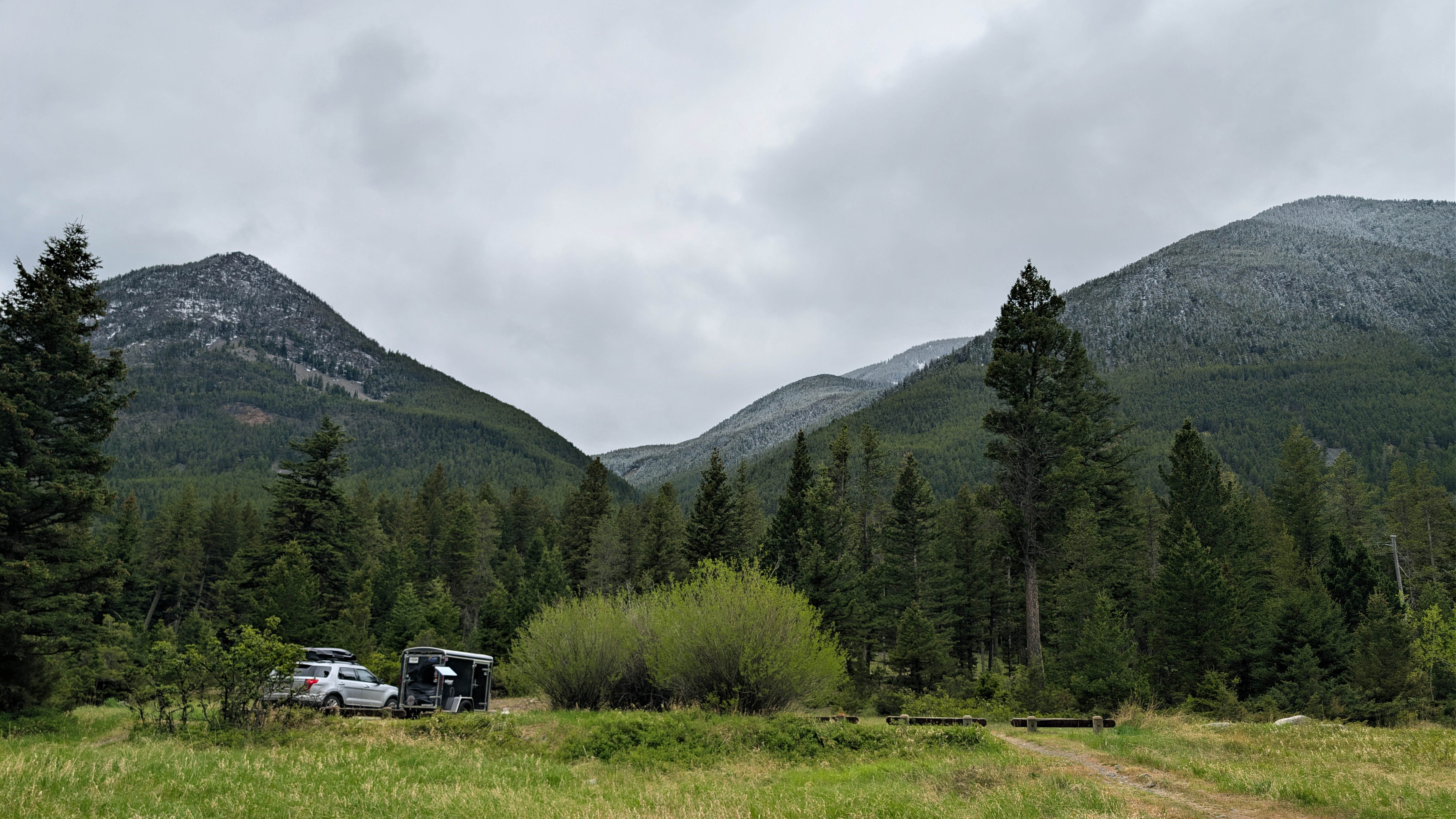Camping near Boulder Forks: Falls Creek, Mcleod, Montana