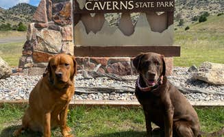 Stephanie G.'s photo of camping with pets at Lewis & Clark Caverns State Park — Lewis and Clark Caverns State Park near Gallatin National Forest