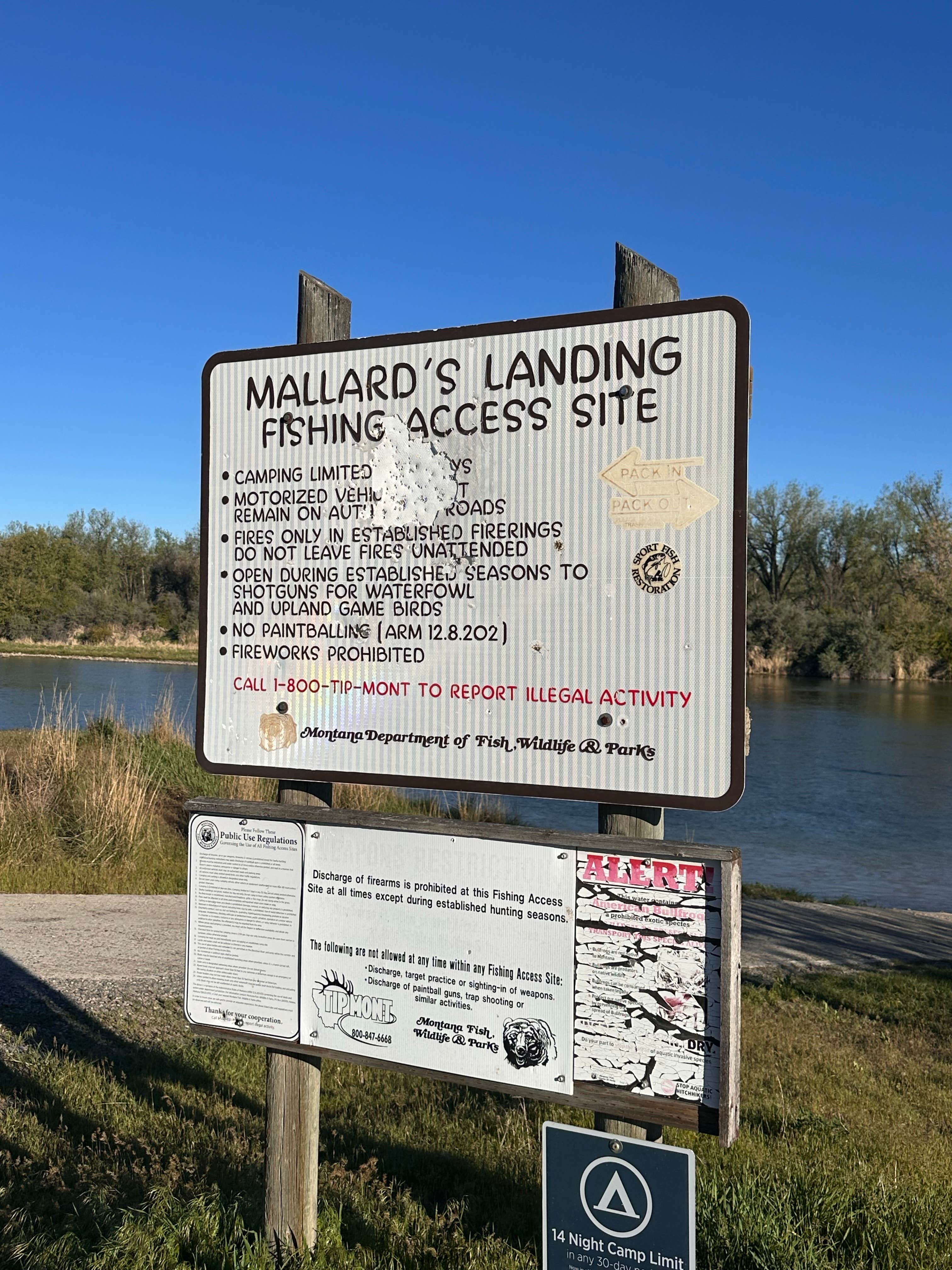 Camper-submitted photo at Mallards Landing near Billings, MT