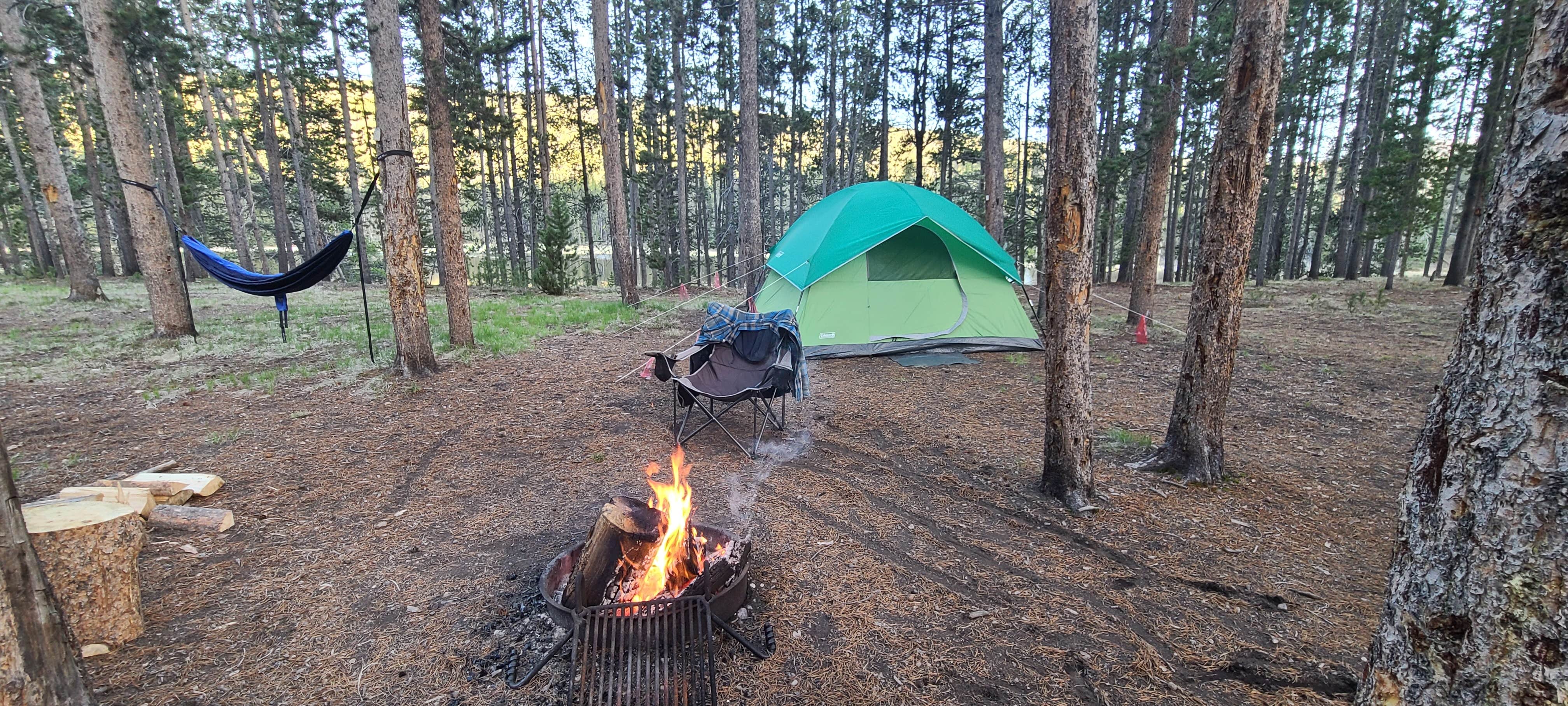 Camping near Bloody Dick Cabin: Miner Lake, Jackson, Montana