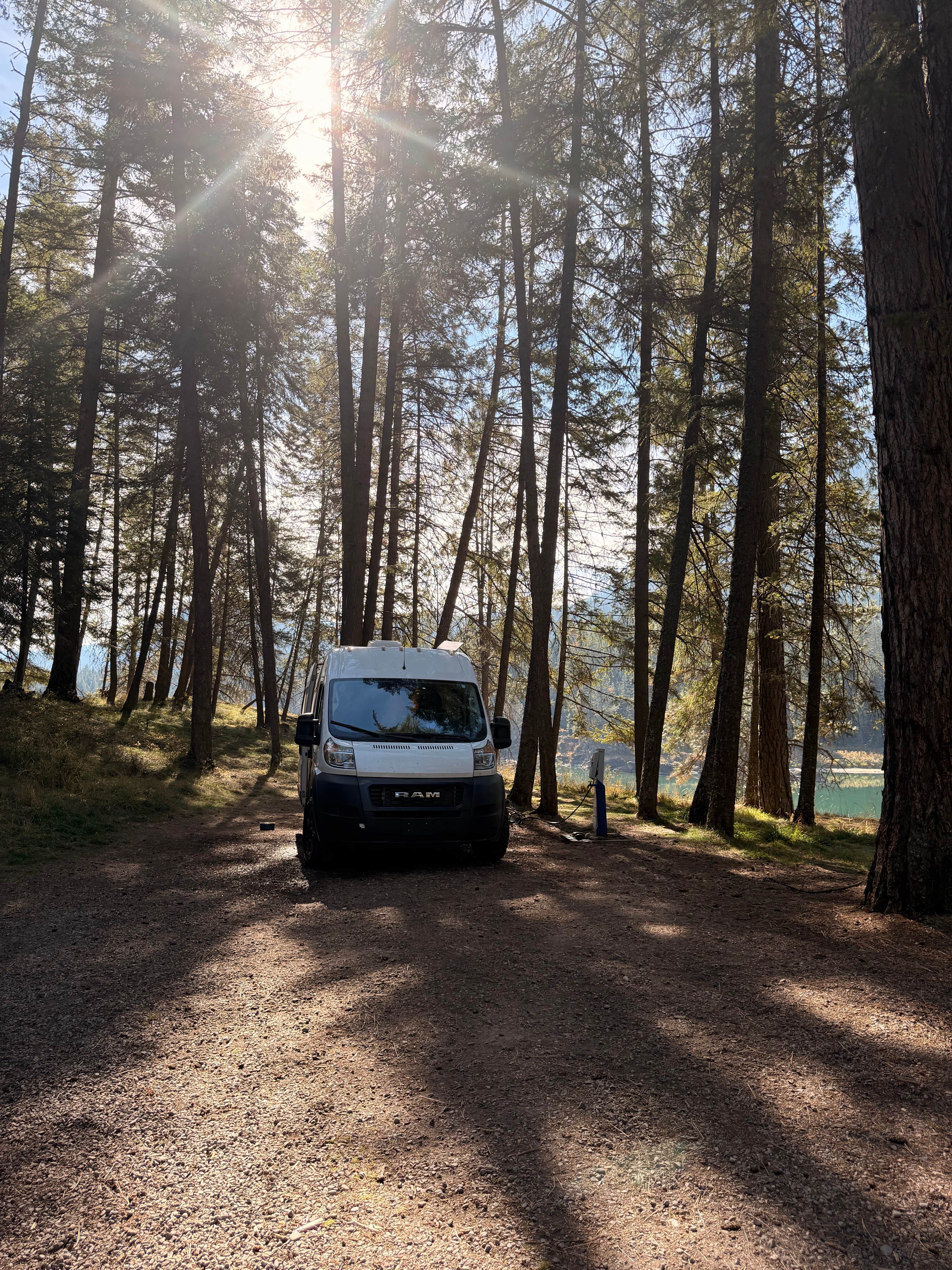 Amy W.'s photo of rv camping at Thompson Falls State Park Campground near Saltese, MT