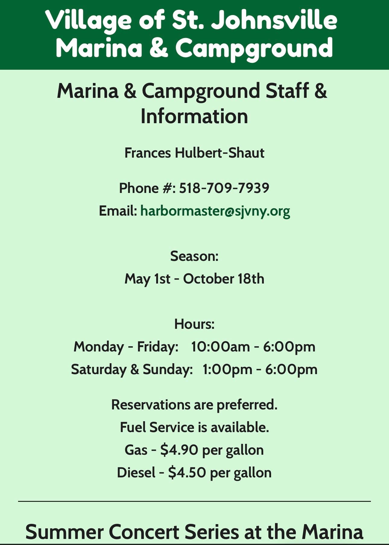 Camper-submitted photo at Montgomery County St. Johnsville Campsite and Marina City Park near Fort Plain, NY