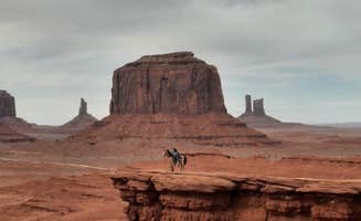 Julian M.'s photo of camping with a horse at Monument Valley KOA in Utah
