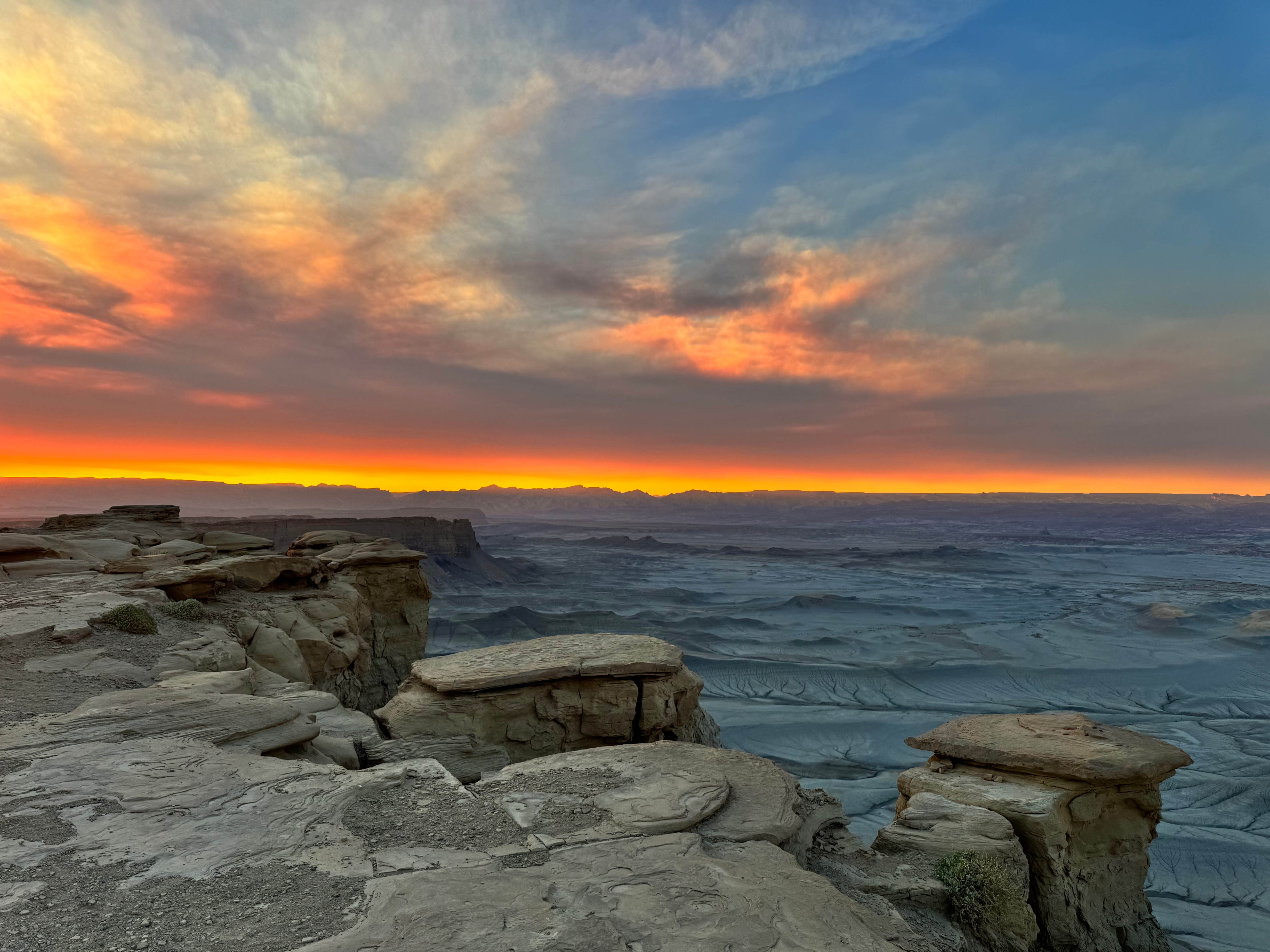 Brian P.'s photo of a dispersed camping area at Moonscape Overlook near Hanksville, UT