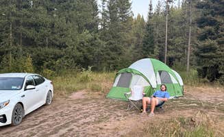 Kimberleigh C.'s photo of a dispersed camping area at Moose Creek Trailhead Dispersed Area near Jackson, WY