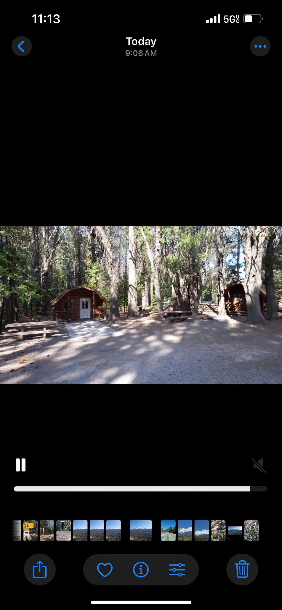 Gintare's photo of a cabin at Mount Shasta City KOA Holiday near Klamath National Forest