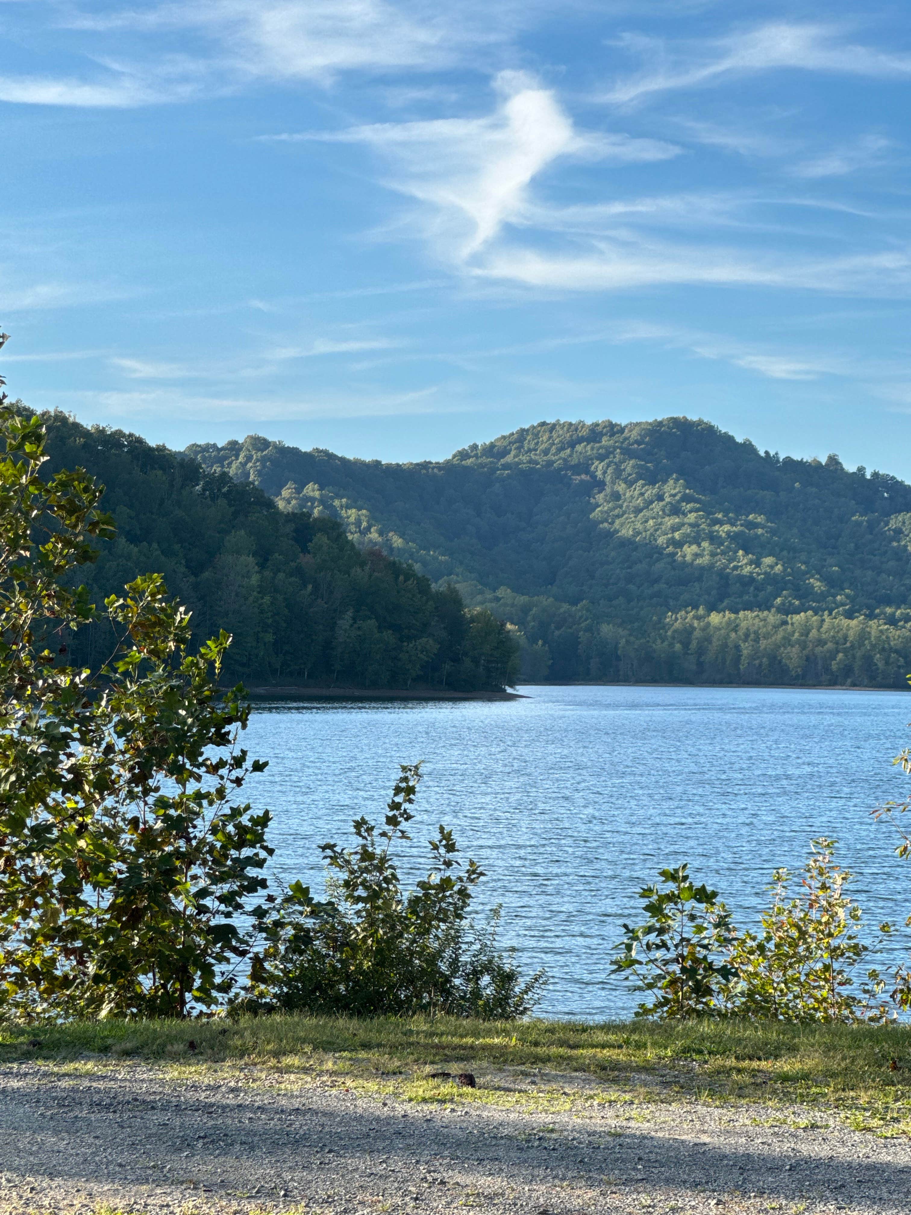Camper-submitted photo at mountain lake campground near Summersville Lake