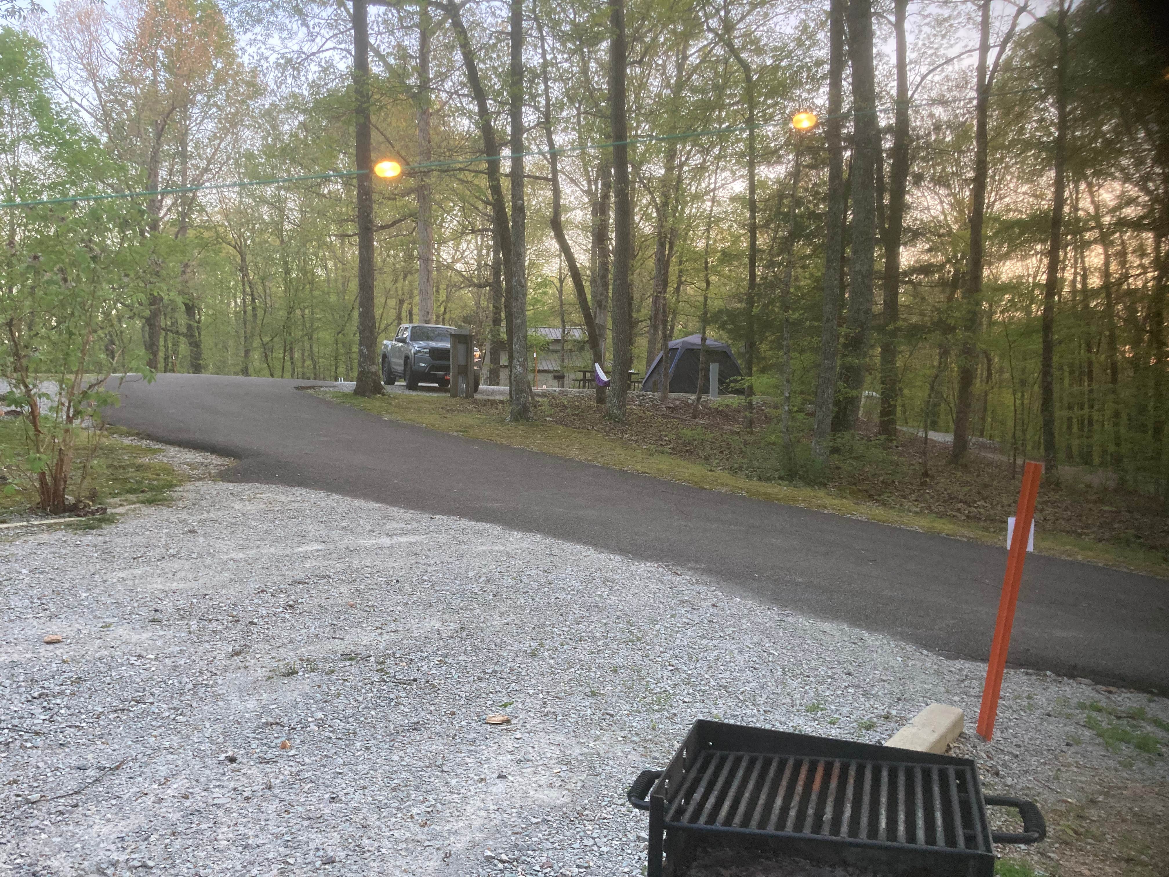 Lucy P.'s photo of tent camping at Spring Creek Primitive Campground — Mousetail Landing State Park near Paris, TN