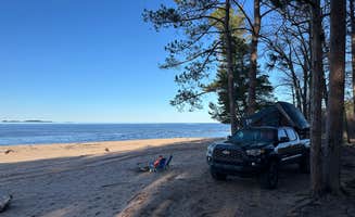 Collin N.'s photo of camping with pets at Mouth of the Huron Dispersed Camping near Copper Harbor, MI