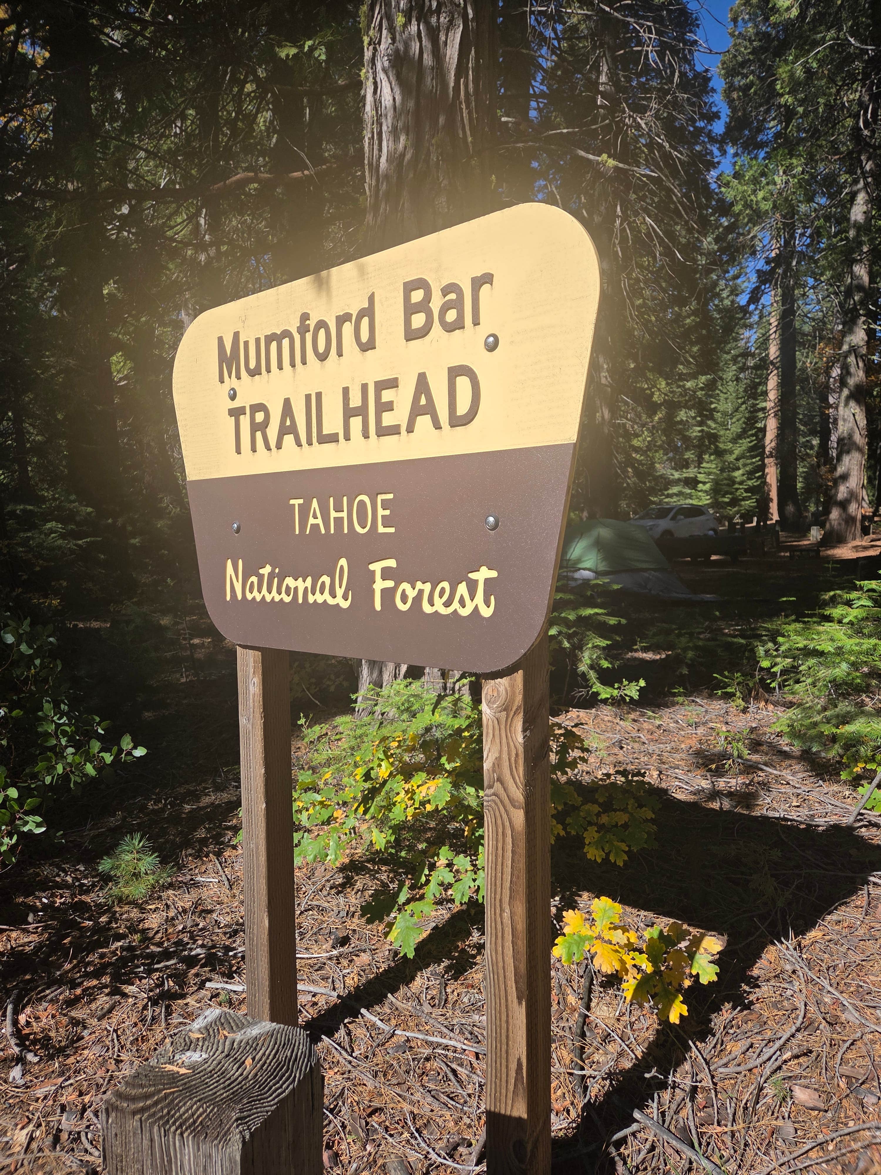Cathy H.'s photo of tent camping at Mumford Bar Trail Campground near South Lake Tahoe, CA