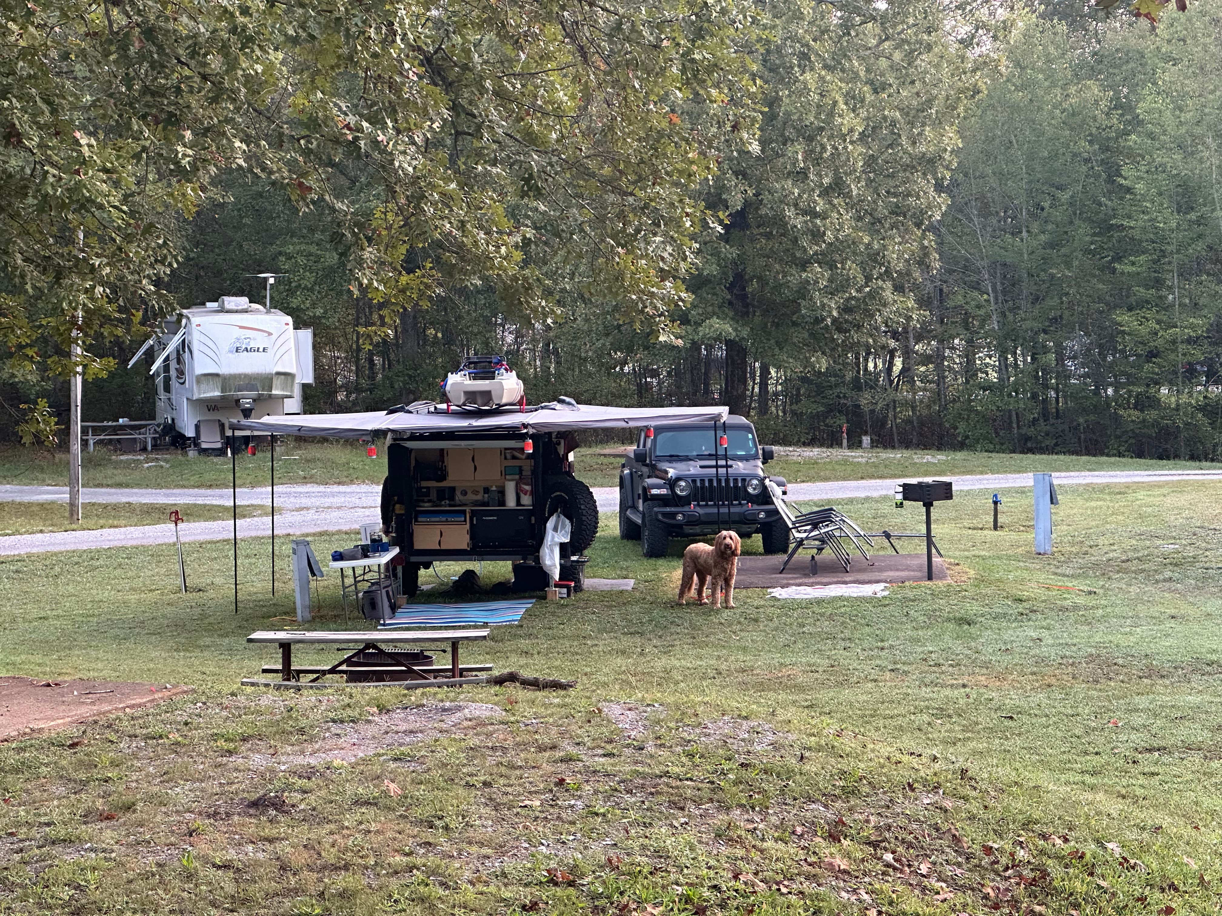 Sable A.'s photo of camping with pets at Thousand Trails Natchez Trace near Lawrenceburg, TN
