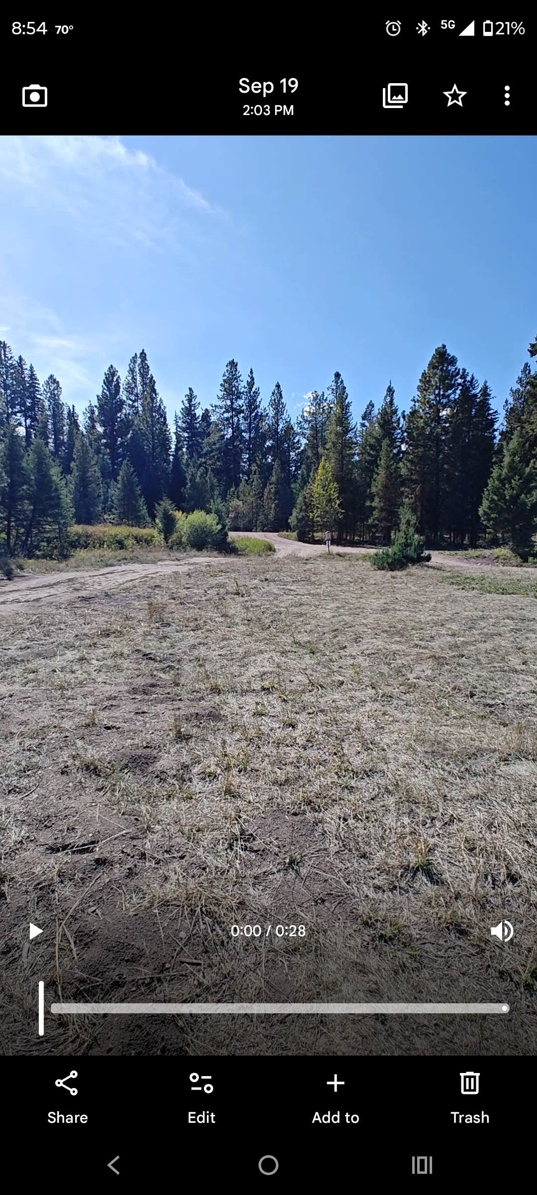 Camper-submitted photo at Placid Creek Pull Off near Condon, MT