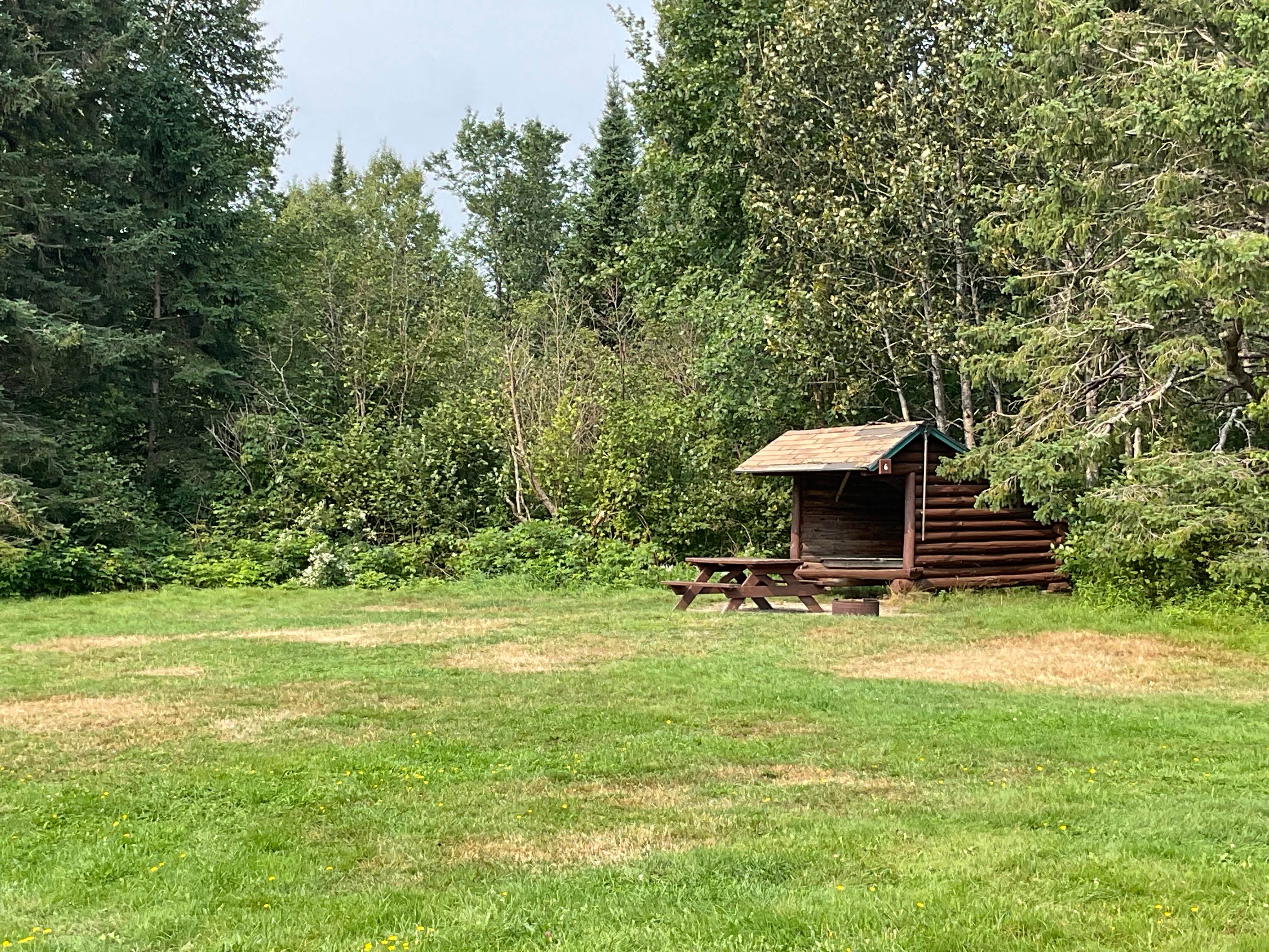 Portia H.'s photo of a cabin at Nesowadnehunk Lake Wilderness Campground near Stacyville, ME