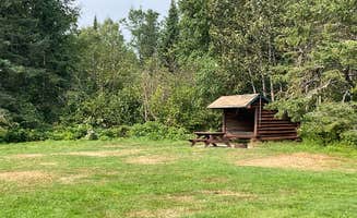 Portia H.'s photo of glamping accommodations at Nesowadnehunk Lake Wilderness Campground near Frenchtown, ME