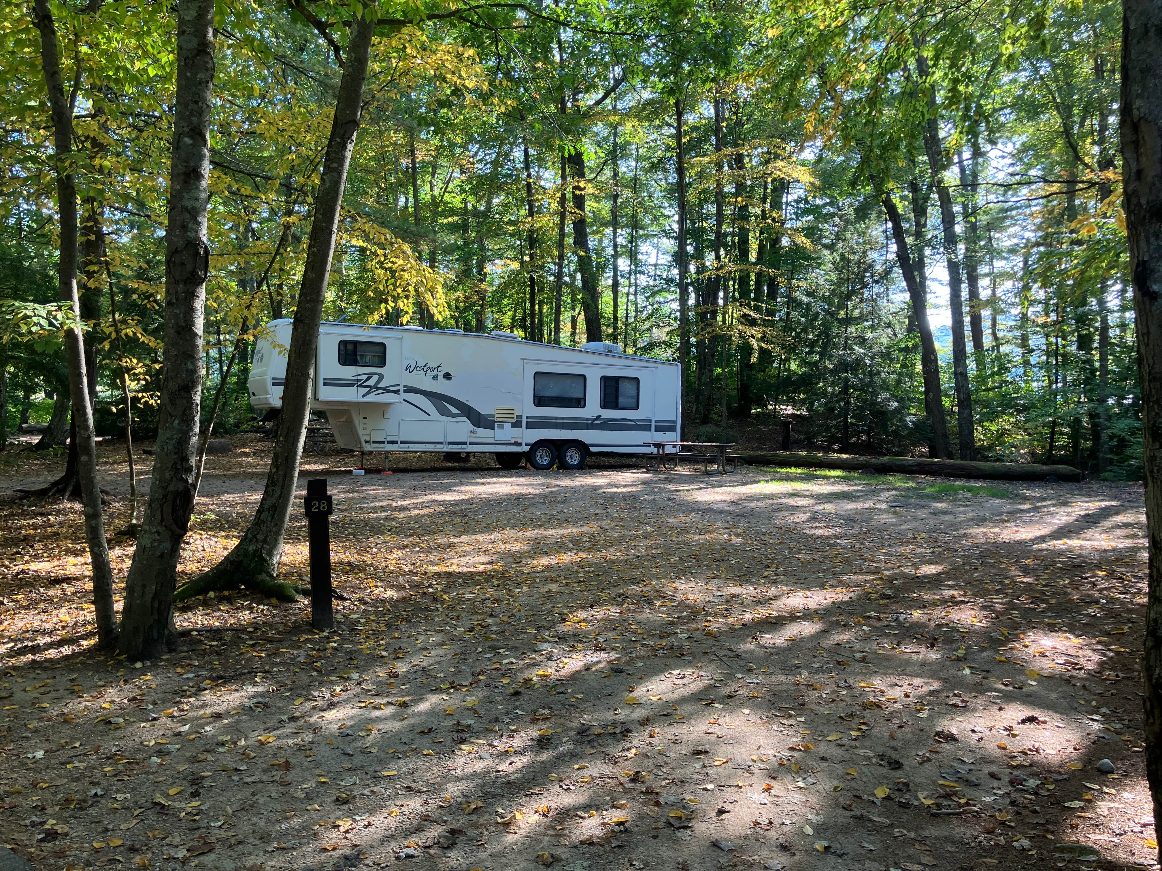 Roger W.'s photo of rv camping at Bear Brook State Park Campground near Concord, NH