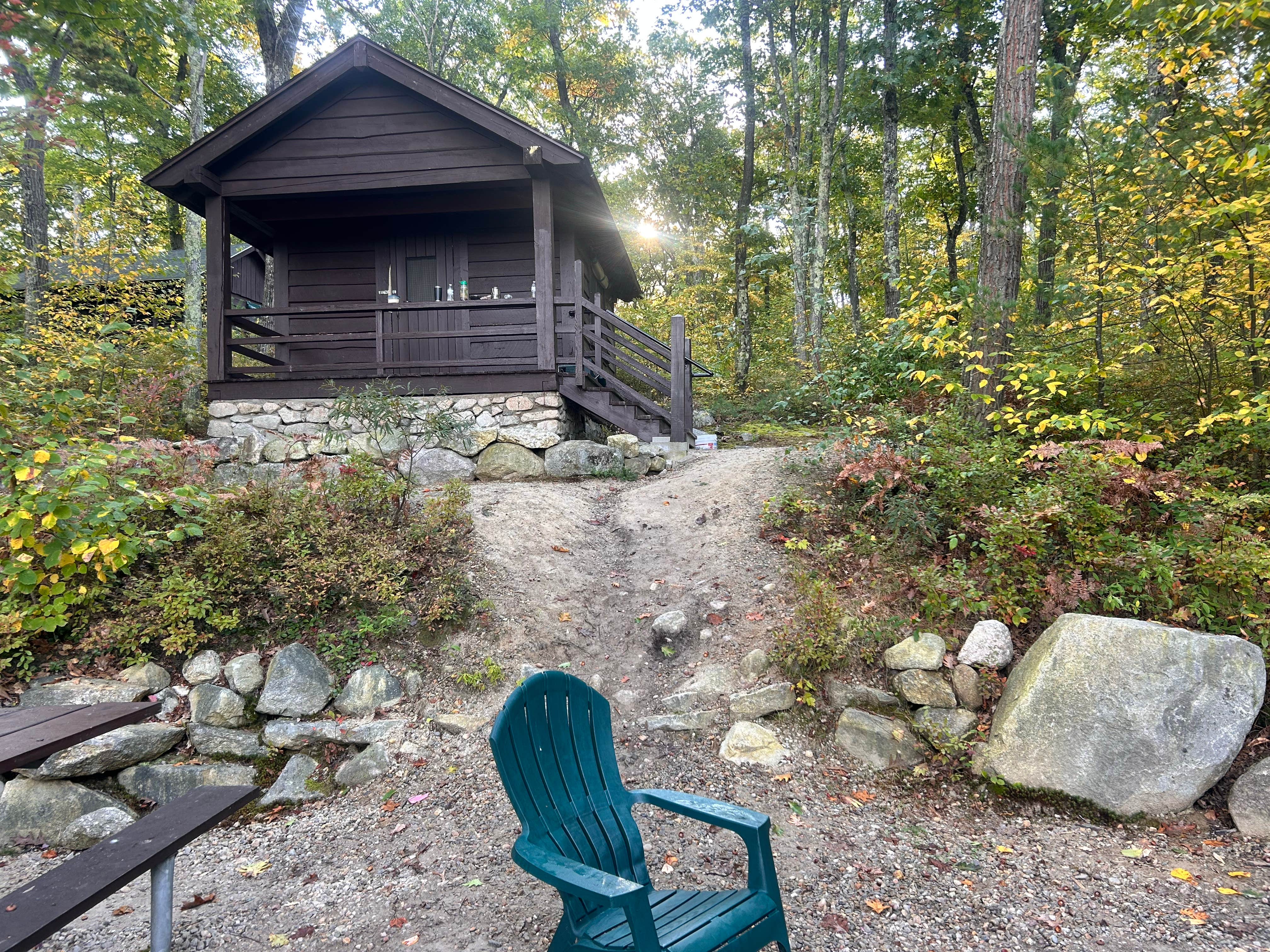 Judy W.'s photo of a cabin at Bear Brook State Park Campground near Lee, NH