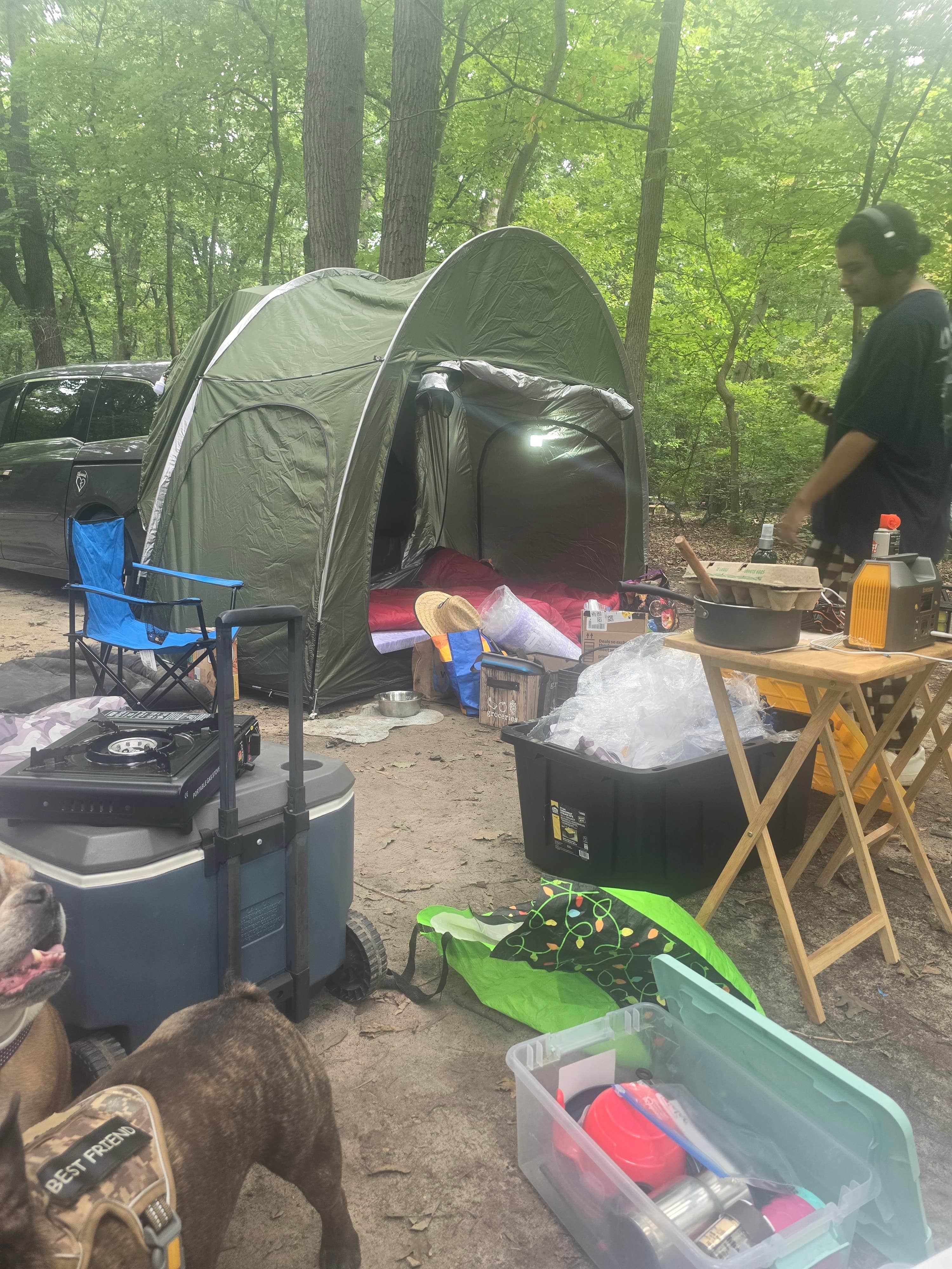 Brenda G.'s photo of camping with pets at Cheesequake State Park Campground near Wall, NJ
